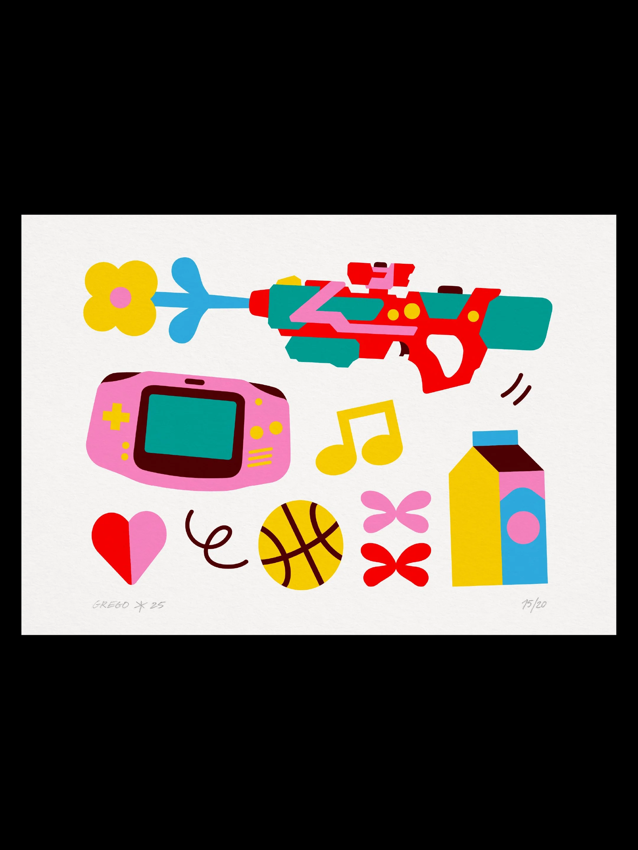 Bataille d'eau – Illustration A3