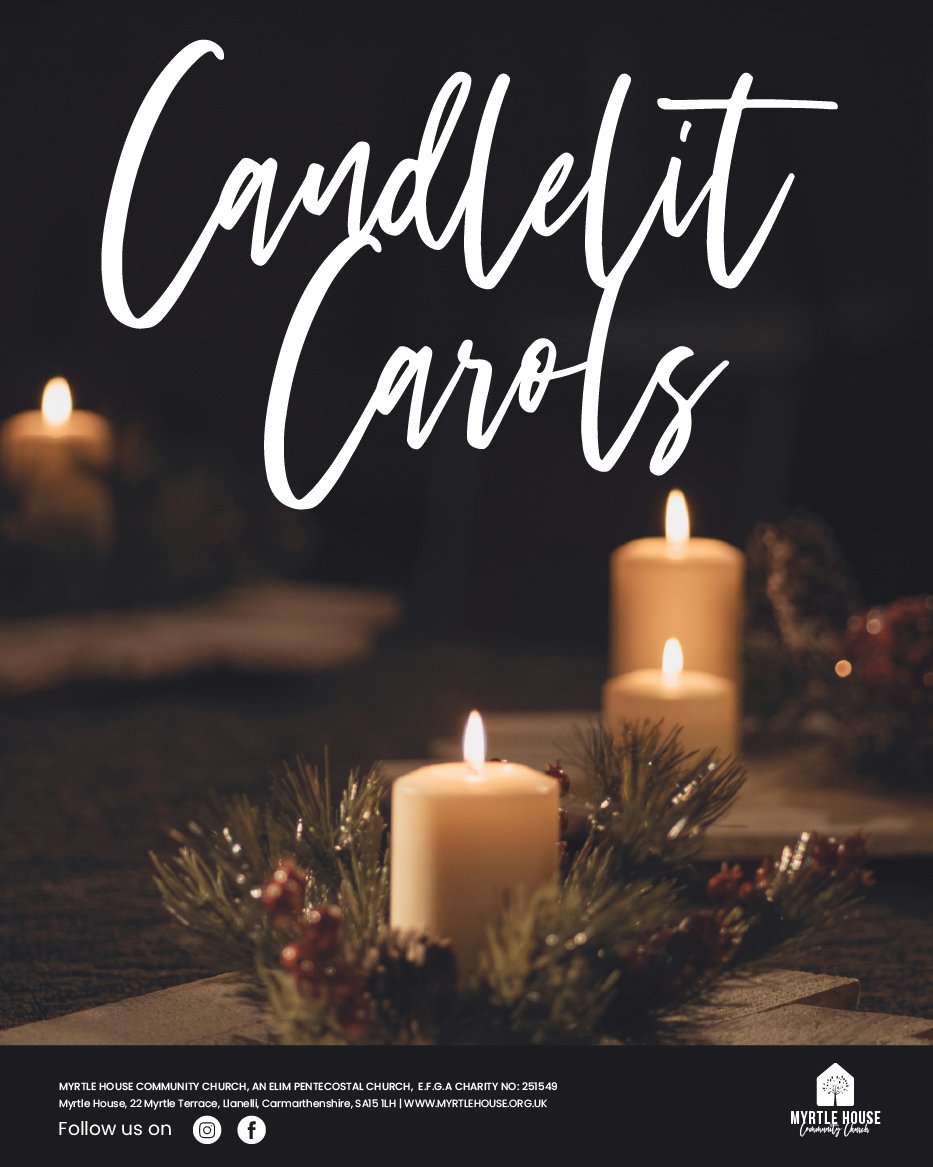 🎄 Candlelit Carols this evening!

We&rsquo;d love to welcome you to Myrtle House at 6pm for our Candlelit Carol Service &mdash; a peaceful, festive time to sing together and enjoy the warmth of the season.
After the service, stay for refreshments an