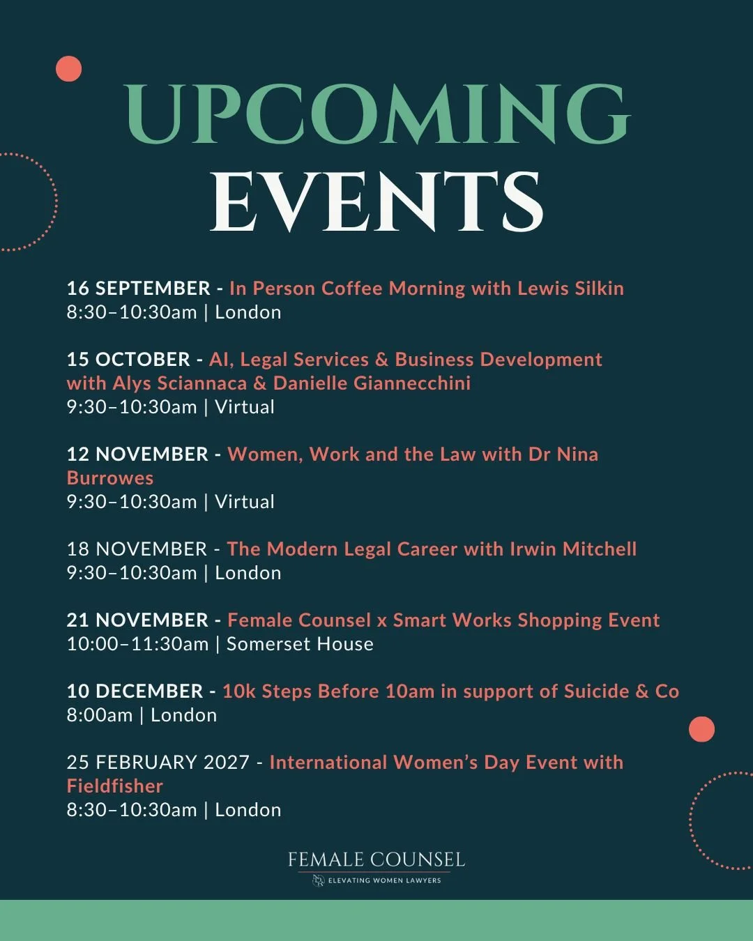 Upcoming Events
