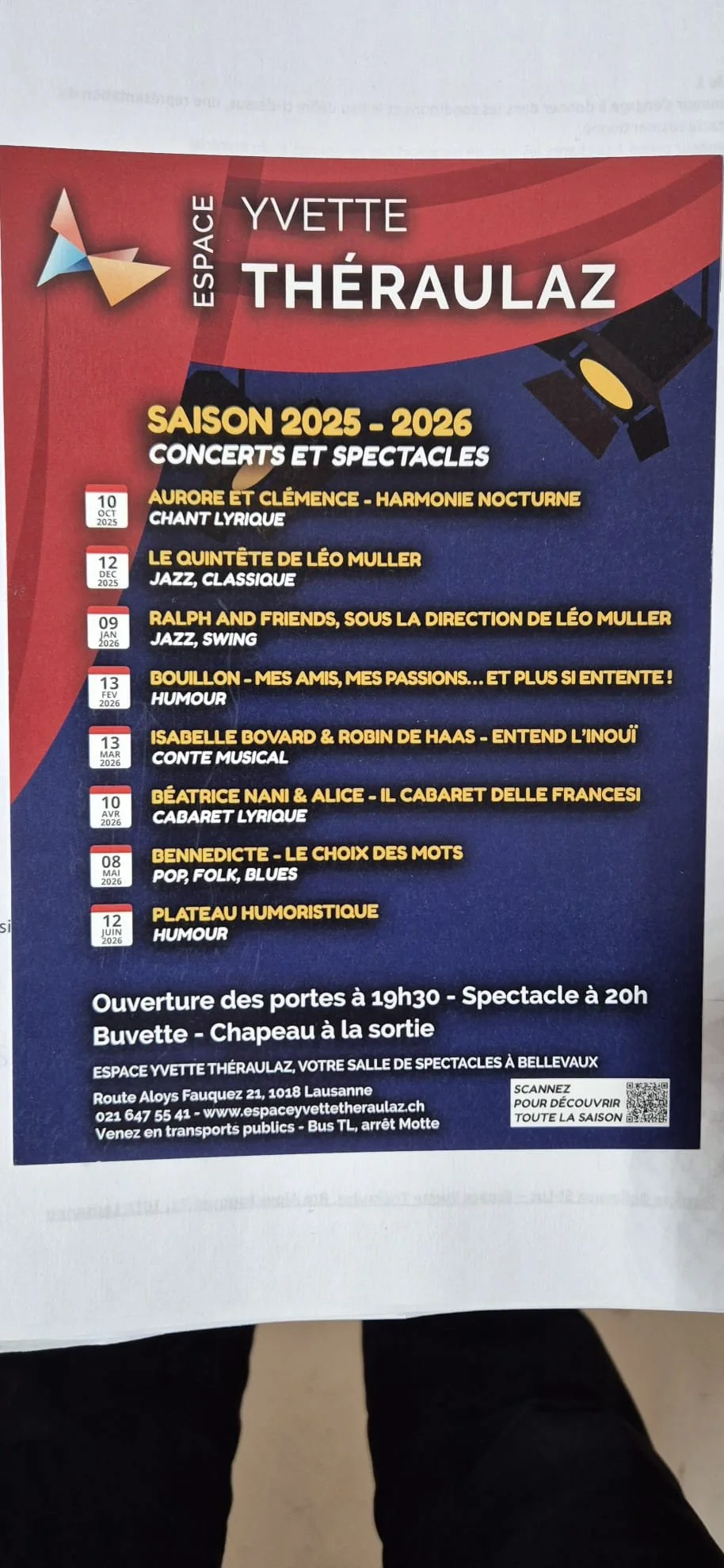 Plateau humoristique à l’espace Yvette Théraulaz