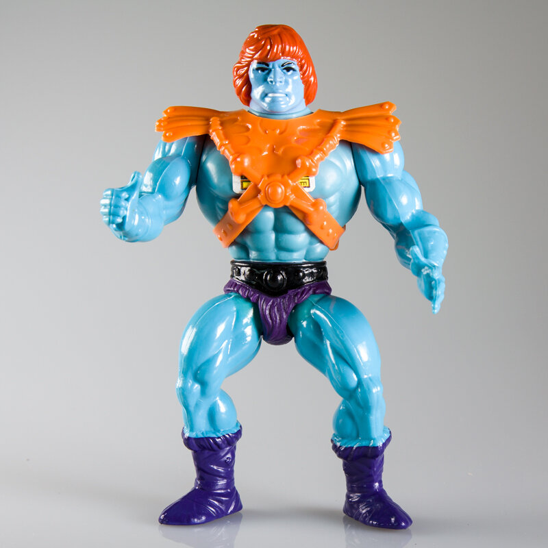  Faker was the only MOTU figure to be reissued. The new version featured a hard head and darker skin colour. 