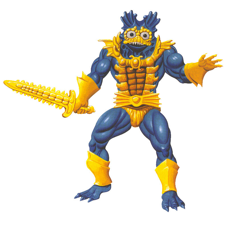  Alternative cross-sell art showing blue version of Mer-Man. 