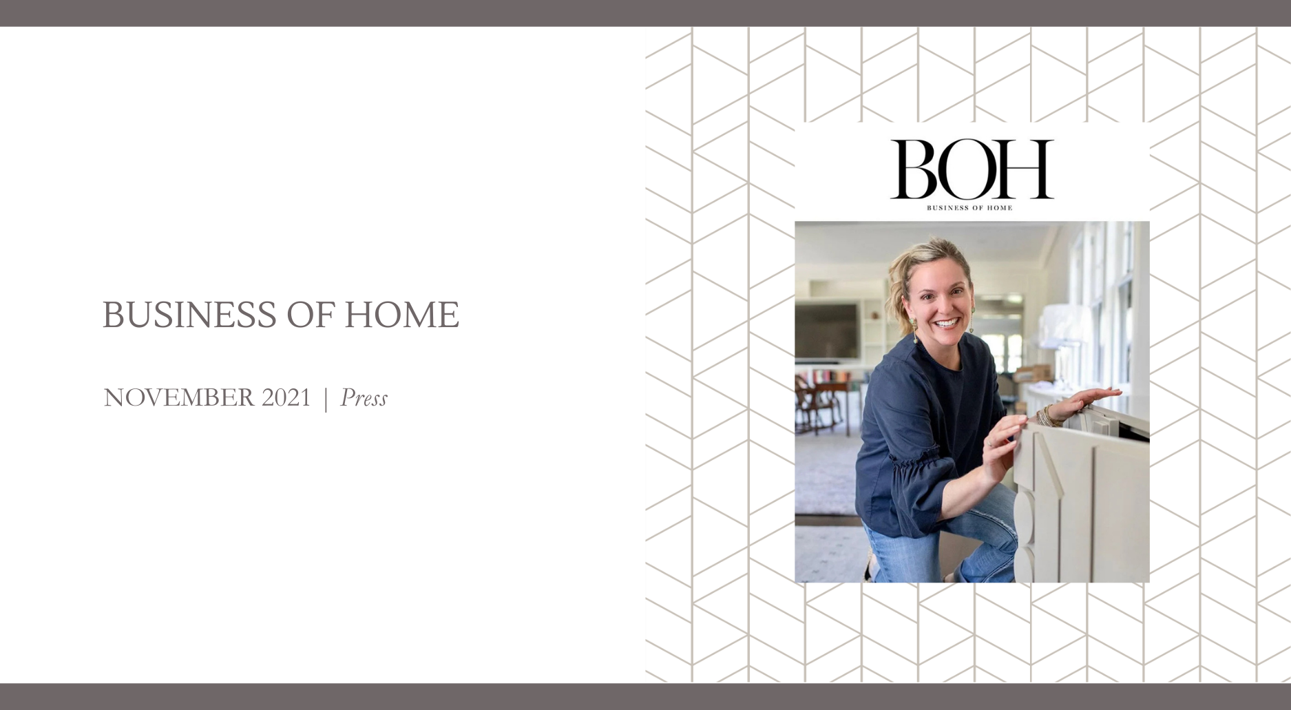 Georgia Zikas, interior designer and founder of Georgia Zikas Design, featured in Business of Home.
