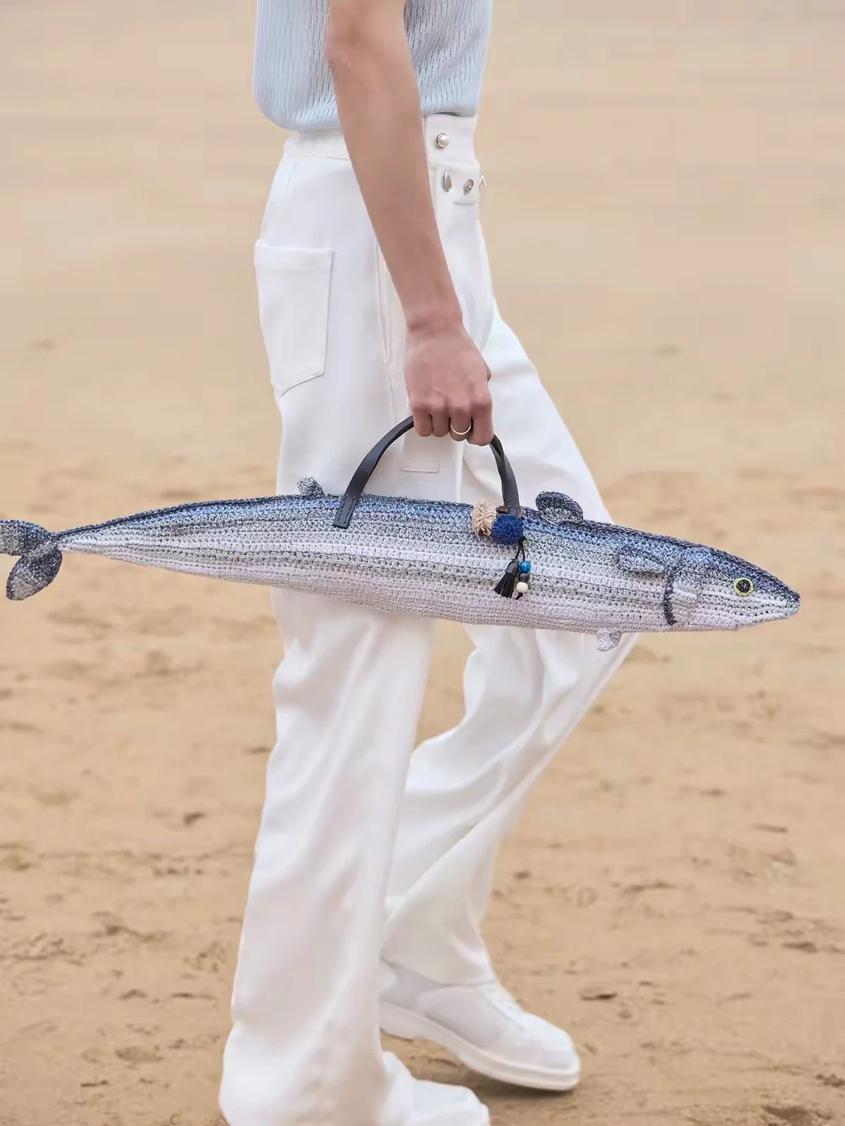 Mackerel - Crocheted Hand Bag