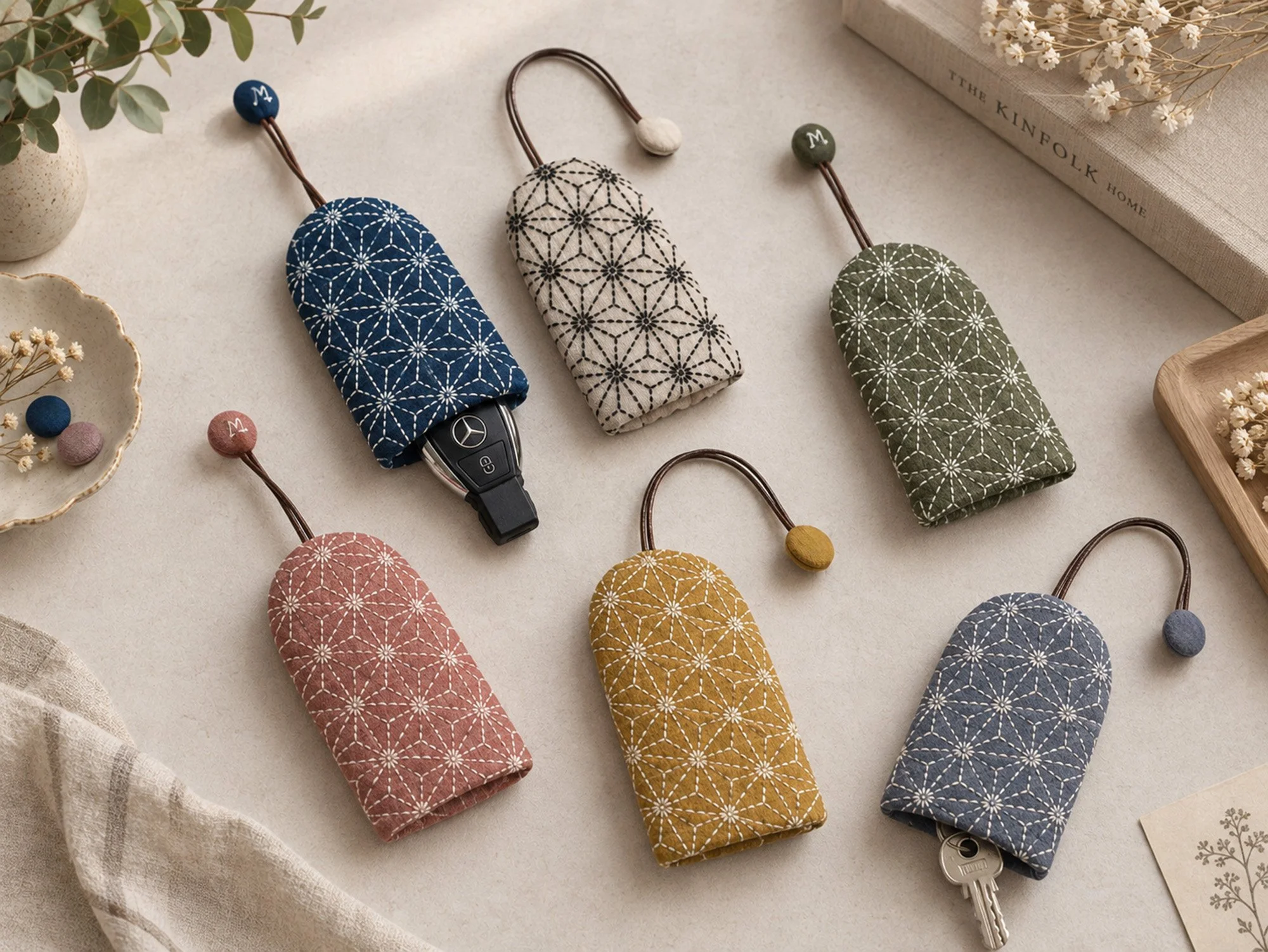 Sashiko Key Keeper