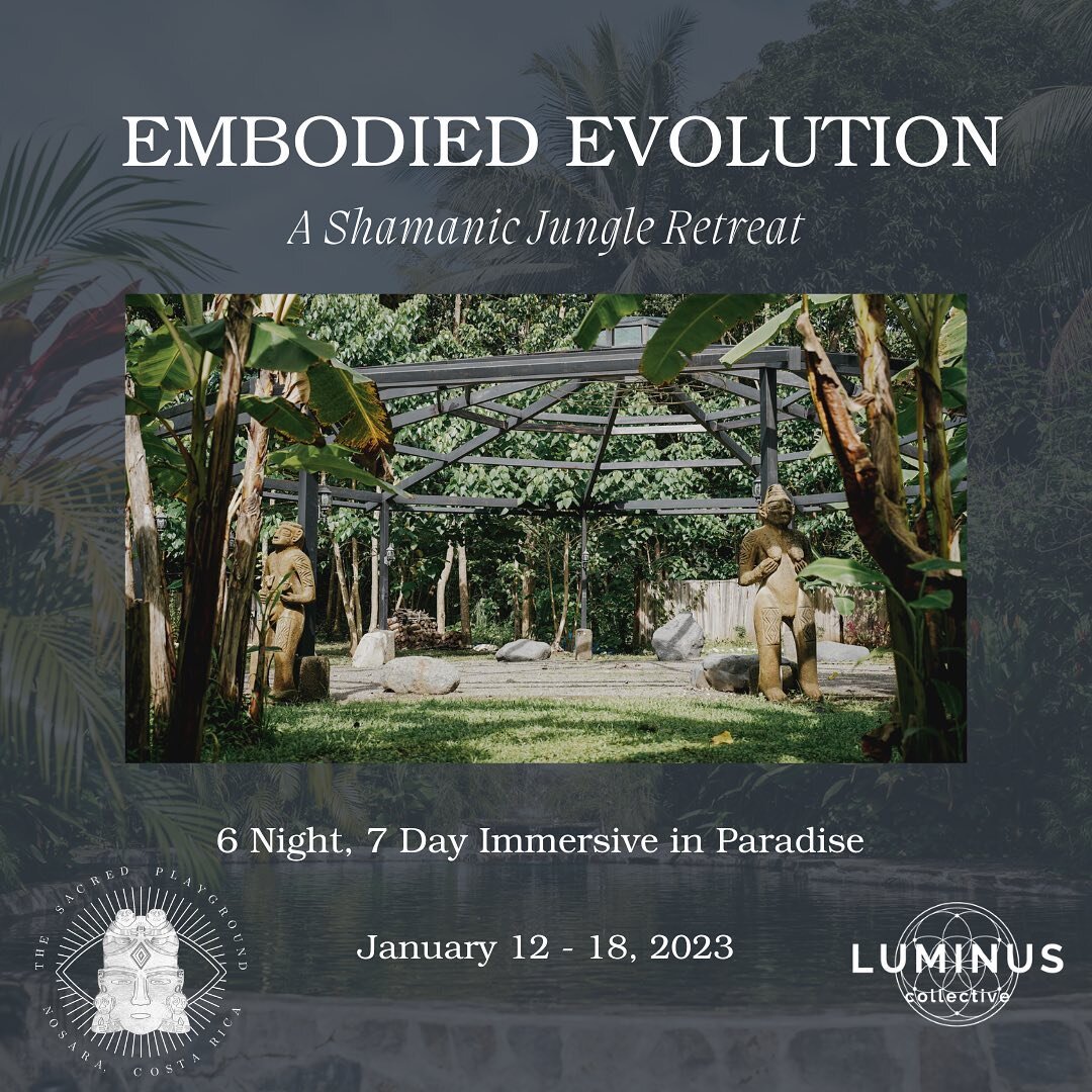 We invite you to join us in Nosara, Costa Rica for a series of Retreats from January- March 2023 ✨

Embodied Evolution Retreats are a 6 night, 7 day immersive experience held in the jungles of Nosara, Costa Rica located at @thesacredplayground 

@the