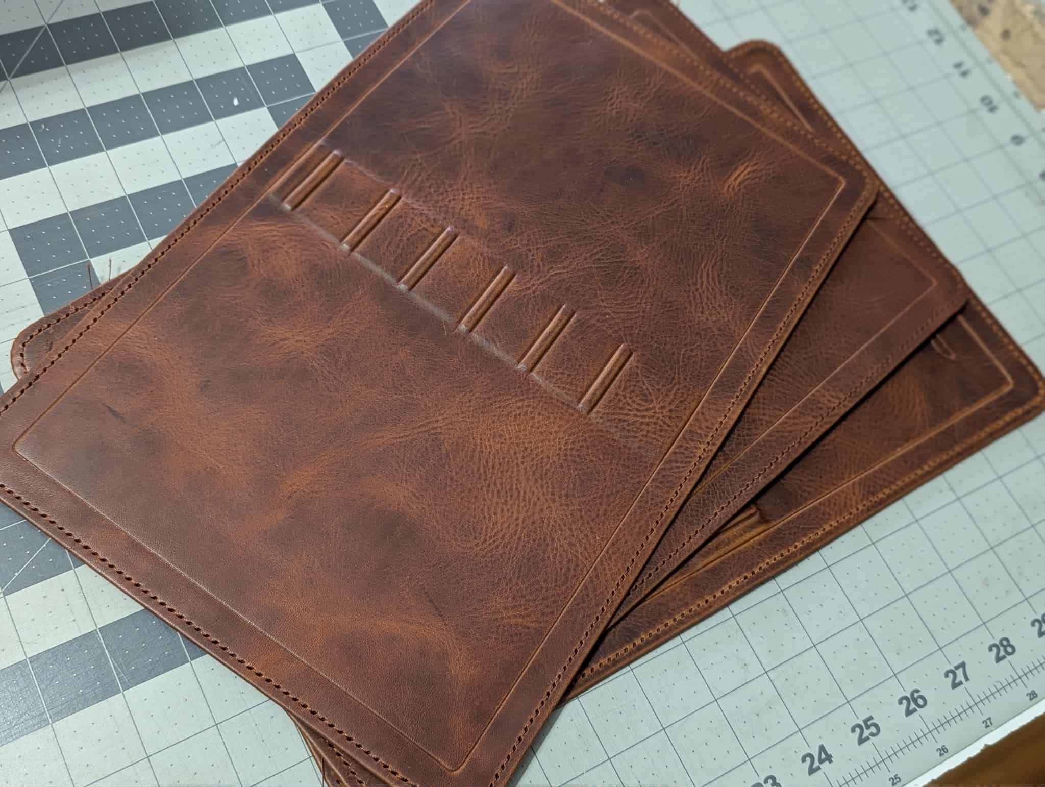 We will have three cognac handy size ICRs with black page dye - a.k.a. "The Wes Huff edition" - available Tuesday, March 3