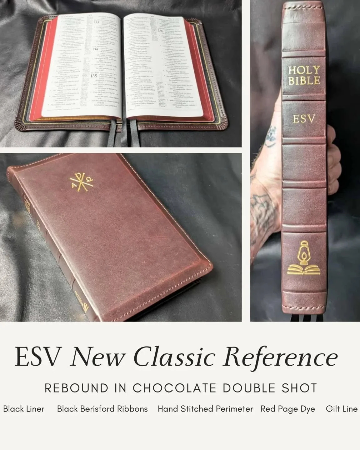 This ESV New Classic Reference rebound in chocolate Double shot is available now on our website in the "Ready to Ship" store. Link in bio. We have two of these available currently.