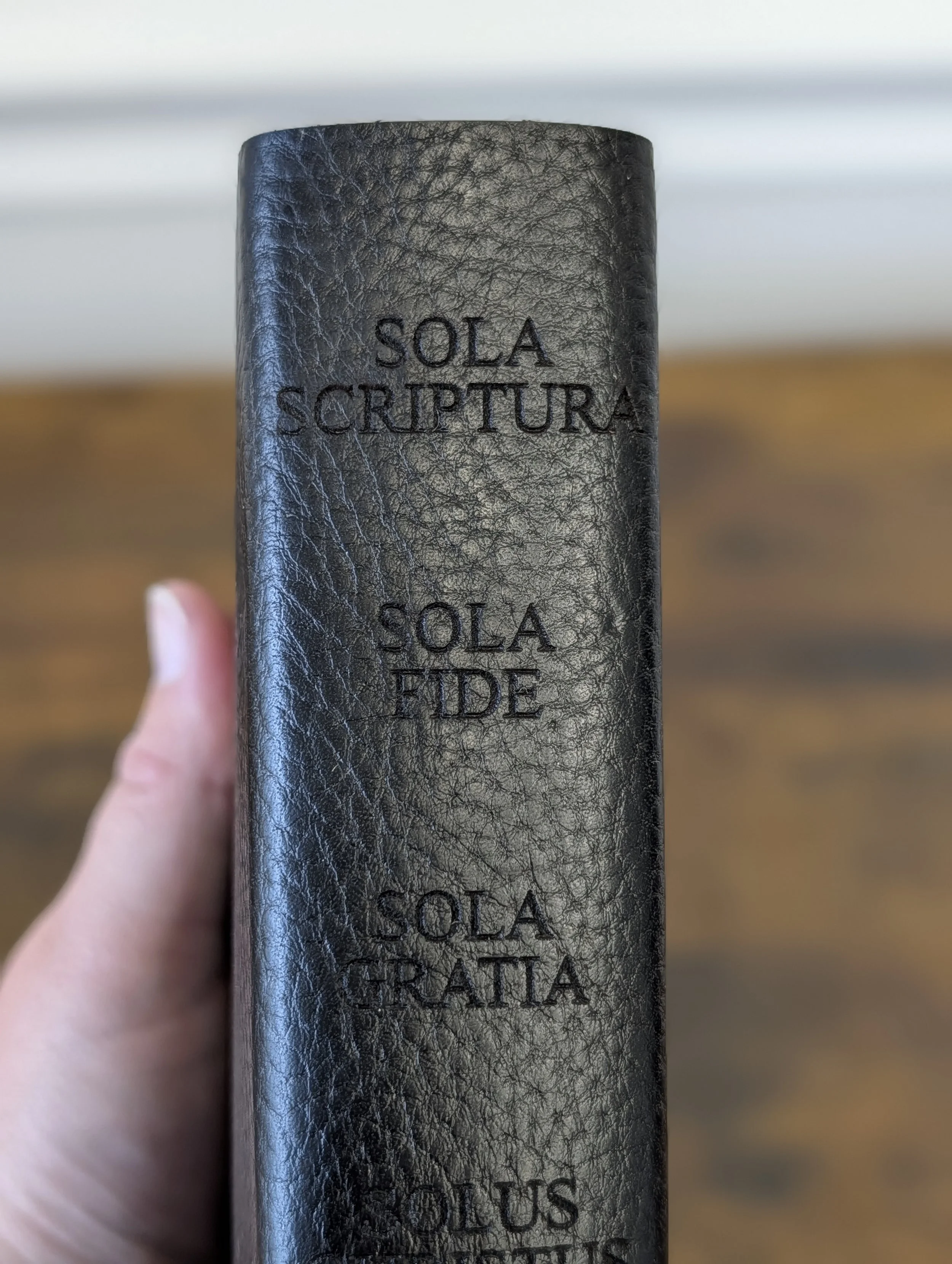 Close up of Times New Roman font on Black