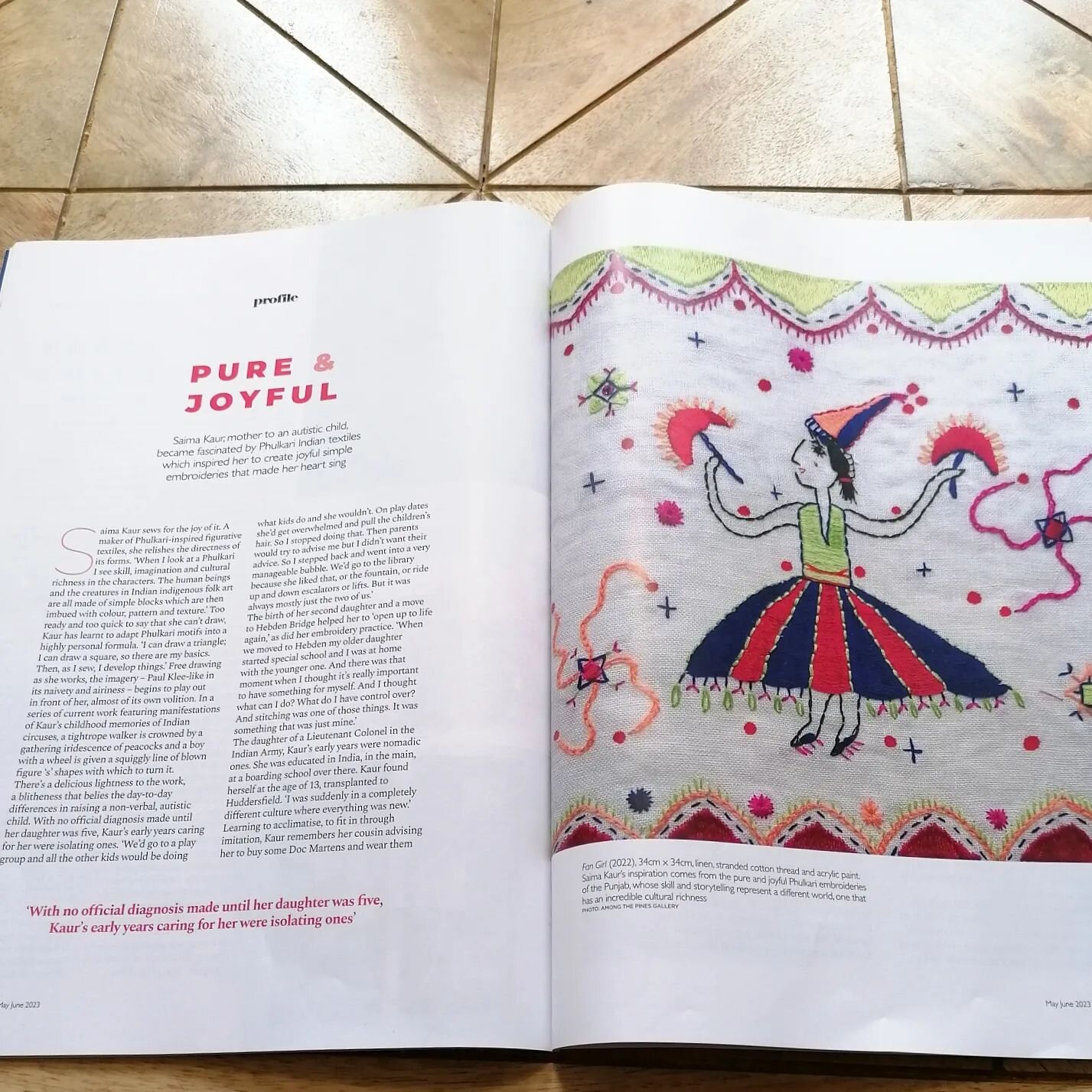 6 page feature in the latest @embroidery_mag 😊 I am ridiculously, stupidly, overwhelmingly happy. Thank you thank you thank you xxxx