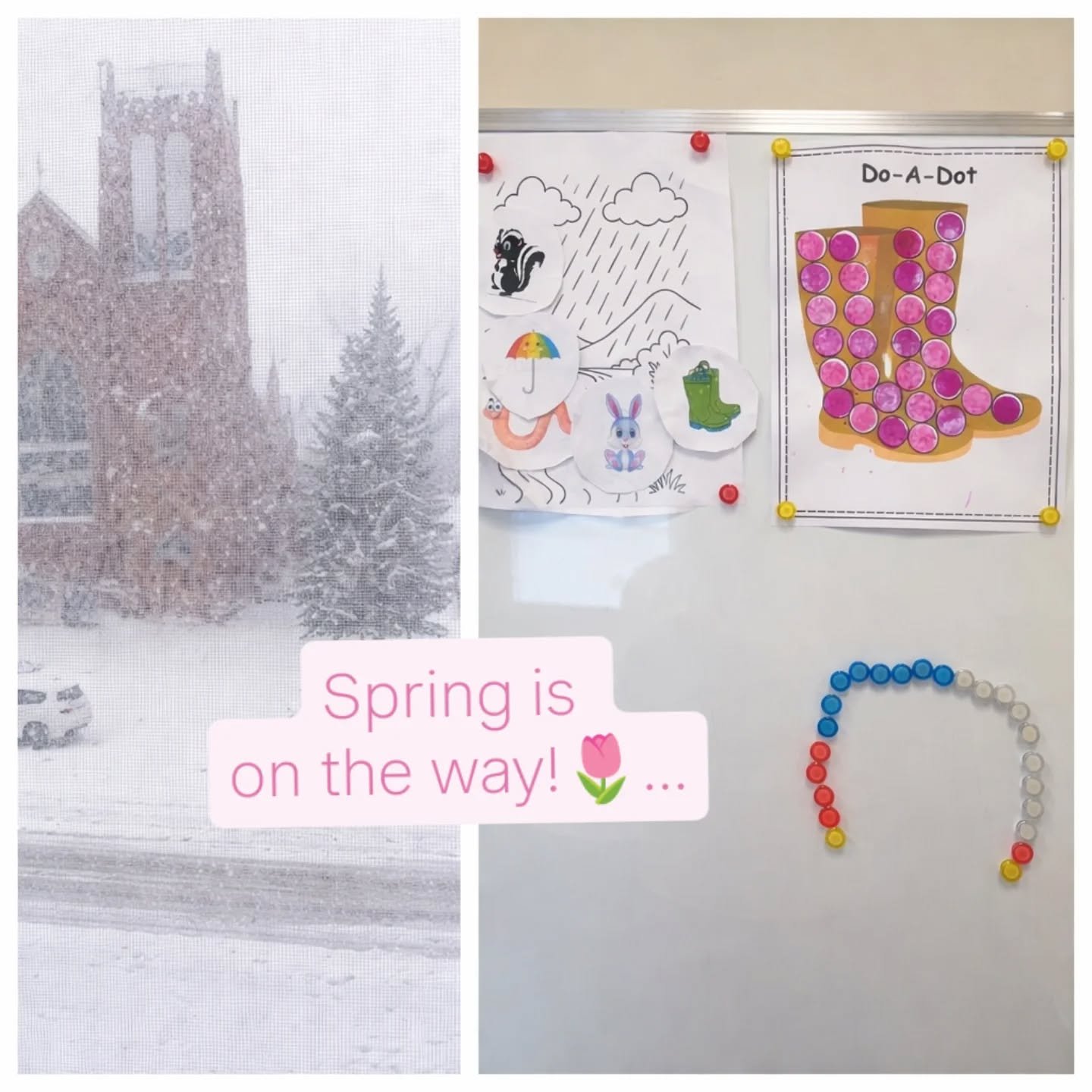 Even with the snowstorm outside today, the Clearway Speech whiteboard is full of rain boots, umbrellas, and spring pictures from the kids.

A little reminder that spring is on the way. 🌷

🌐 www.clearwayspeech.com
✉️ rachelmckee@clearwayspeech.com
?