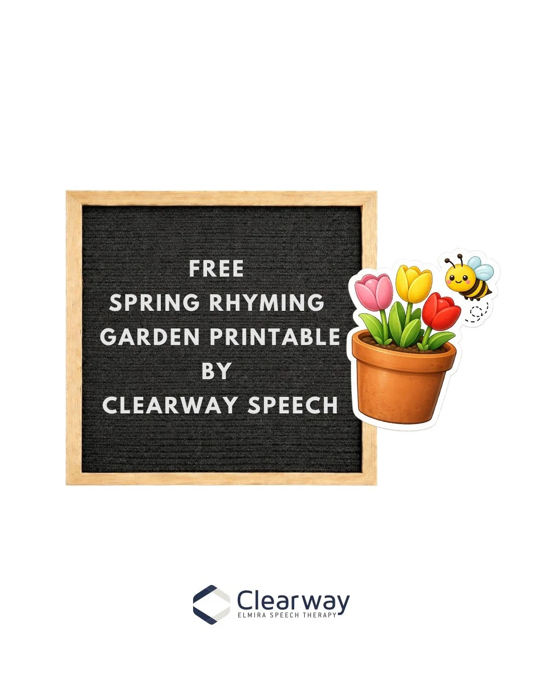 Rhyming helps children begin noticing sound patterns in words, an important early literacy skill connected to later reading development.

Download this free &ldquo;Spring Rhyming Garden&rdquo; printable from Clearway Speech and practice matching rhym