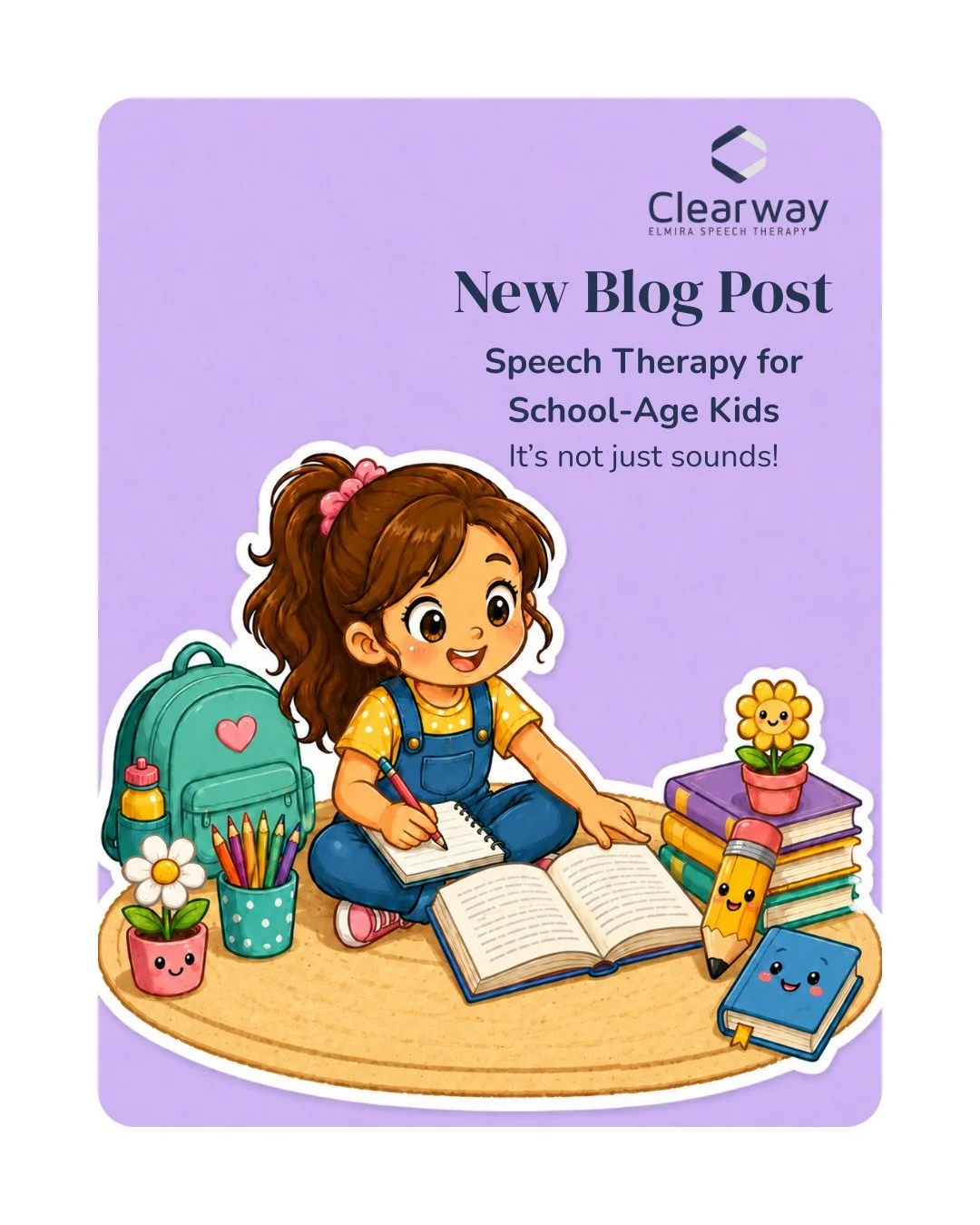 New Blog Post: Speech therapy for school-age kids is not just about saying sounds.

As children grow, communication demands grow too. Speech therapy can support speech sounds, language, reading, writing, storytelling, classroom participation, and con