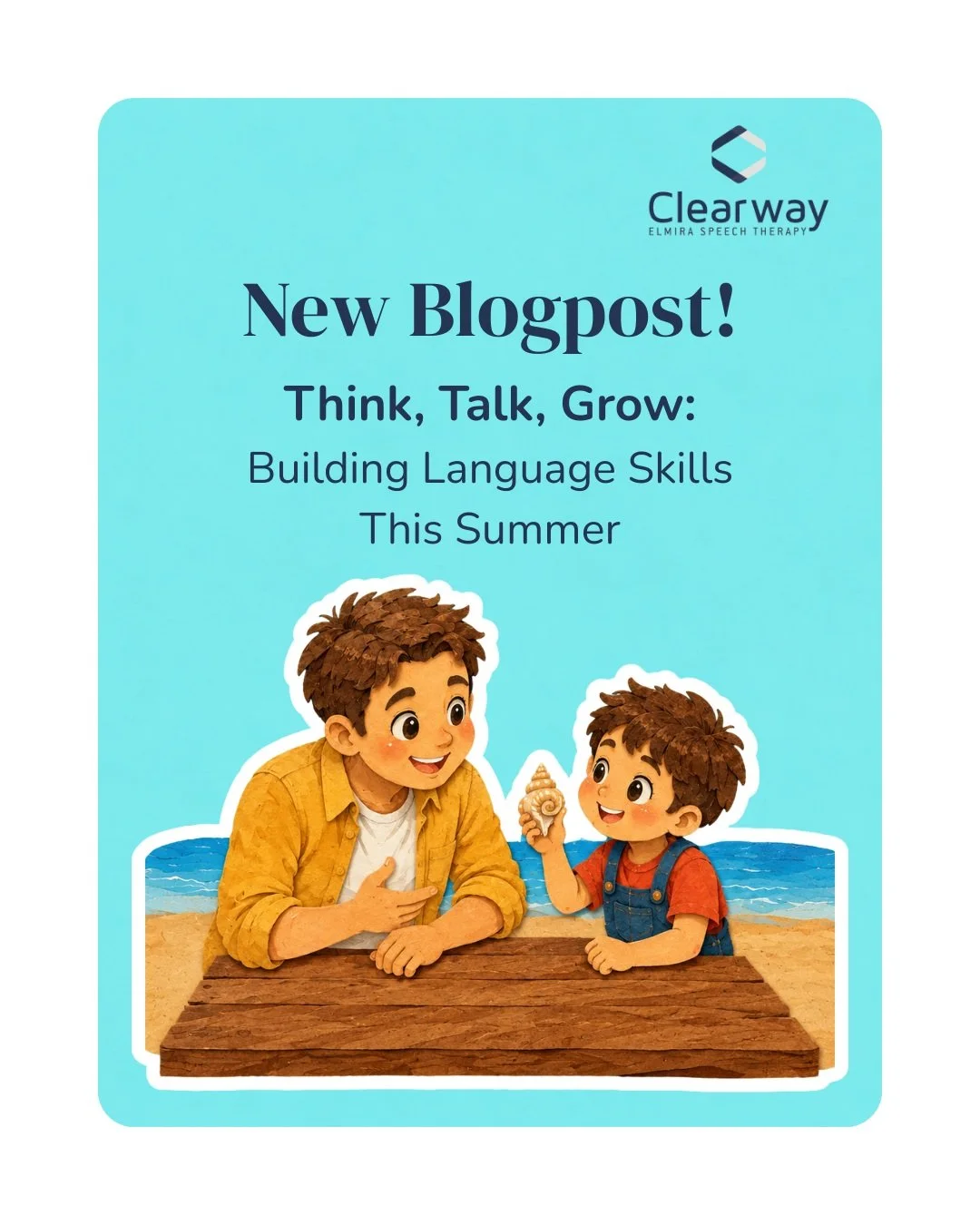 Summer isn&rsquo;t over yet!&nbsp;

Conversations at the beach, around the campfire, or while relaxing on vacation can help children build language and thinking skills through everyday moments together.

Read more on the Clearway Speech blog through 