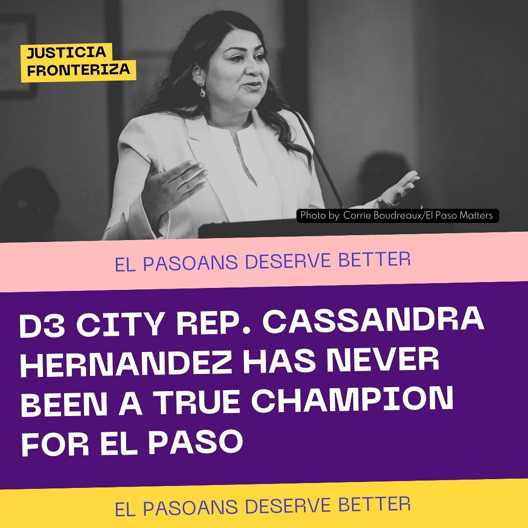 D3 City Rep Cassandra Hernandez has repeatedly sold out the needs of her constituents to her big money donors.

1️⃣A true progressive would not call historic Duranguito a worthless set of buildings, allow the coerced displacement of elderly tenants, 
