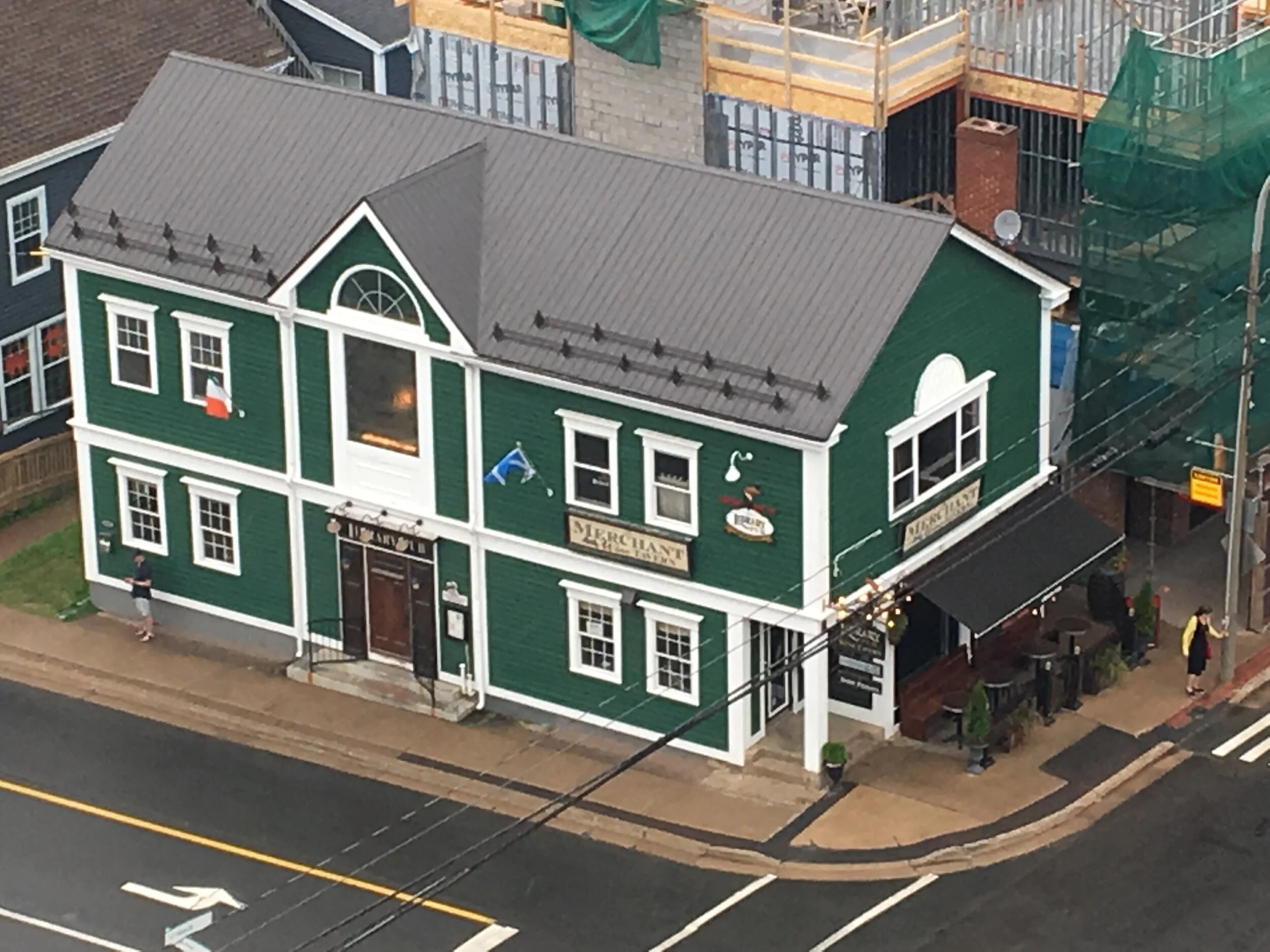 The Library Pub on the corner of Main St. Wolfville