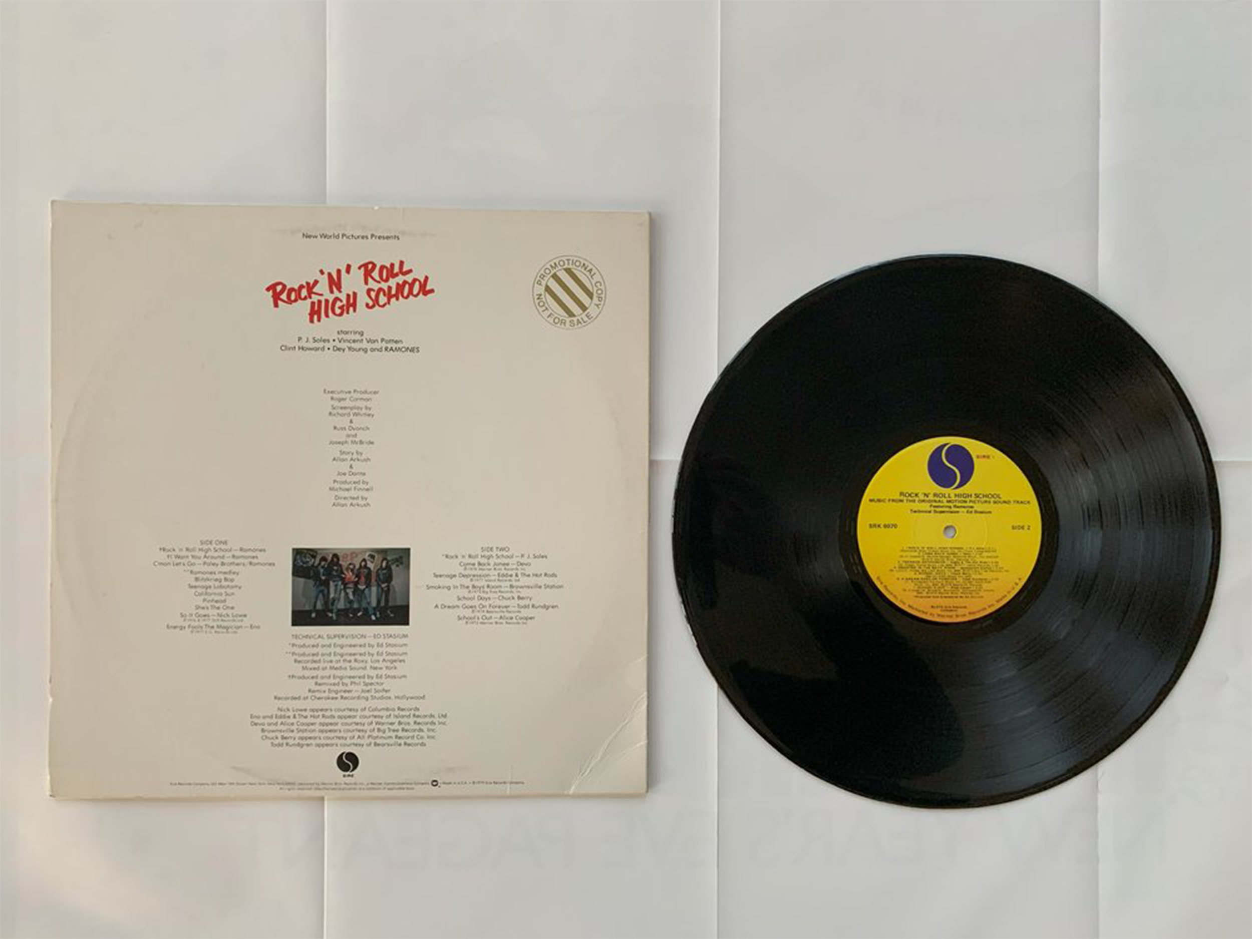 Rock 'N' Roll Highschool Soundtrack: Ramones, Nick Lowe, Eno, Chuck Berry, Todd Rundgren, Alice Cooper & More 1979 Promo Copy Mint Condition