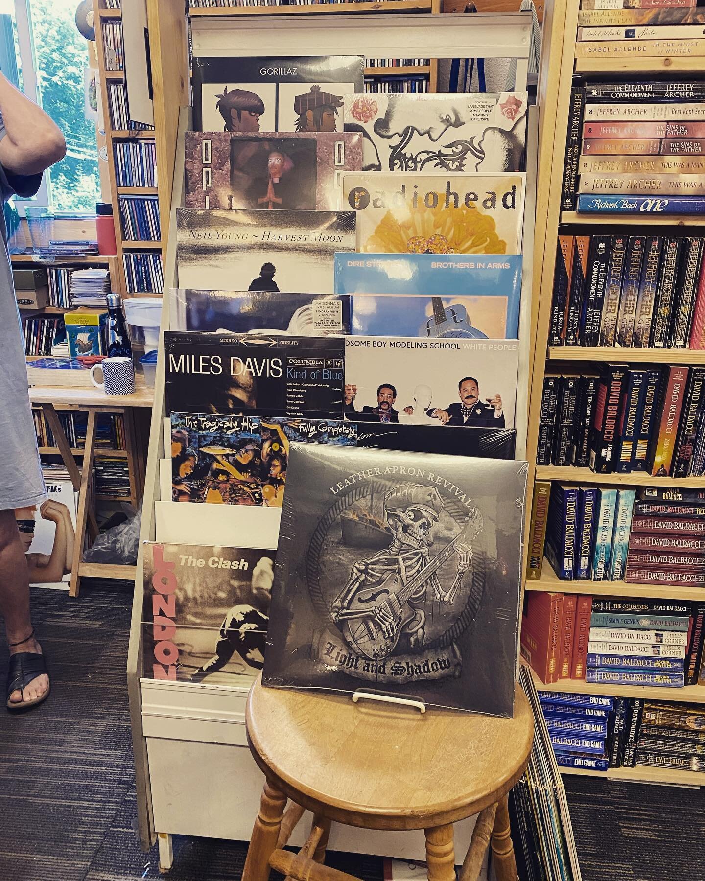 Nelson! Go pick up your #lightandshadow Leather Apron Revival album, now spinning at Packrat Annie&rsquo;s, the one and only. ✌️🥰