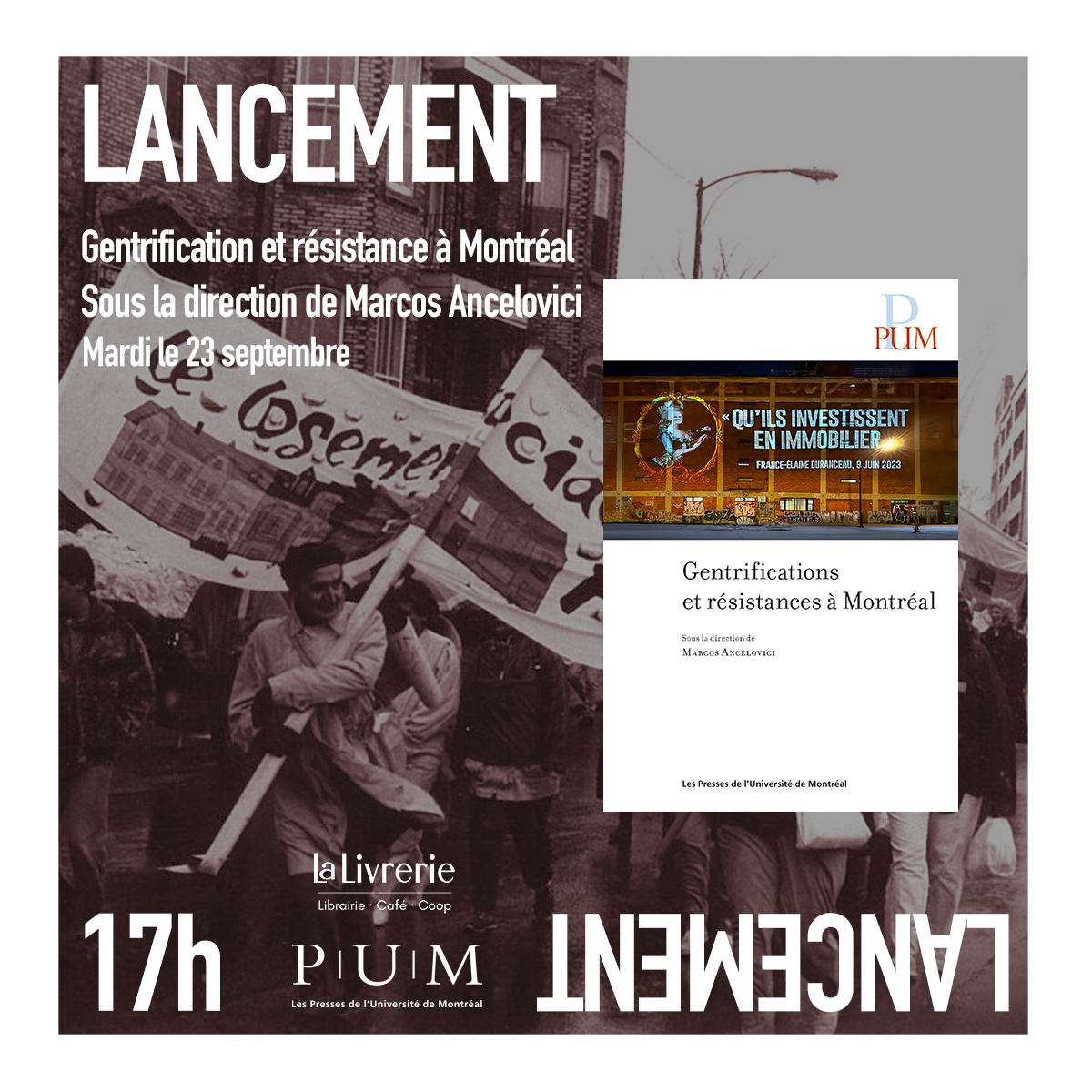Lancement - Gentrifications et résistances à Montréal