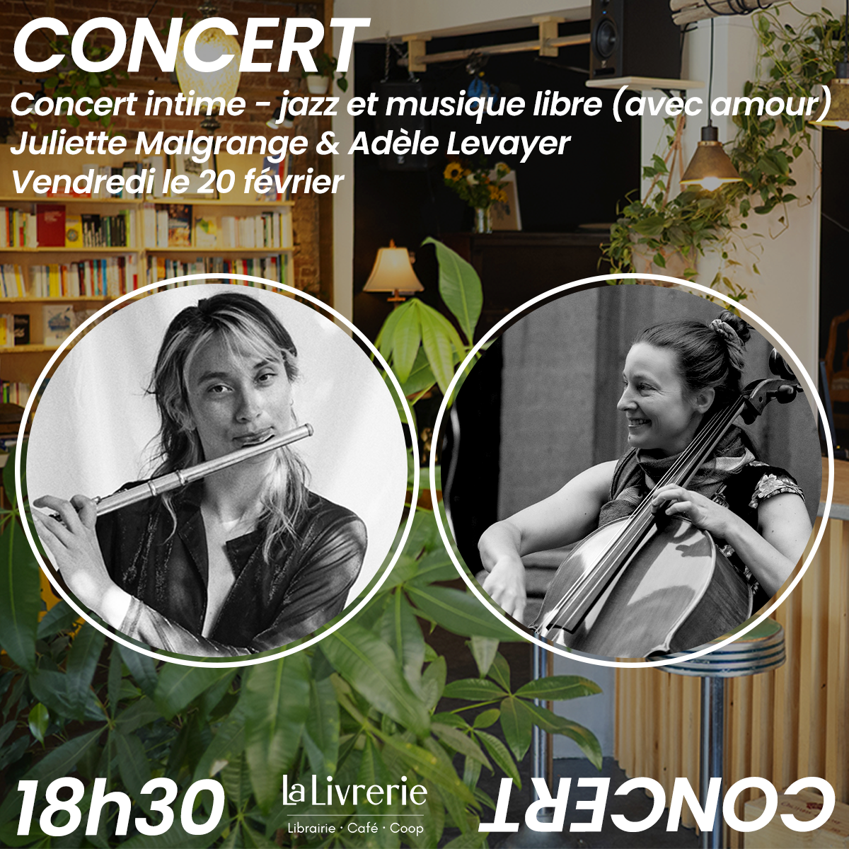 Concert intime - jazz et musique libre (avec amour)