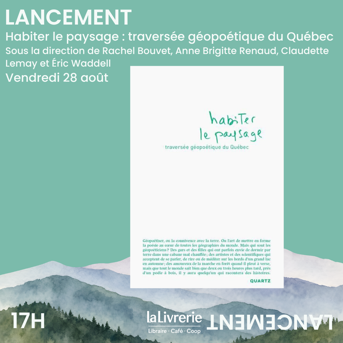 Lancement - Habiter le paysage