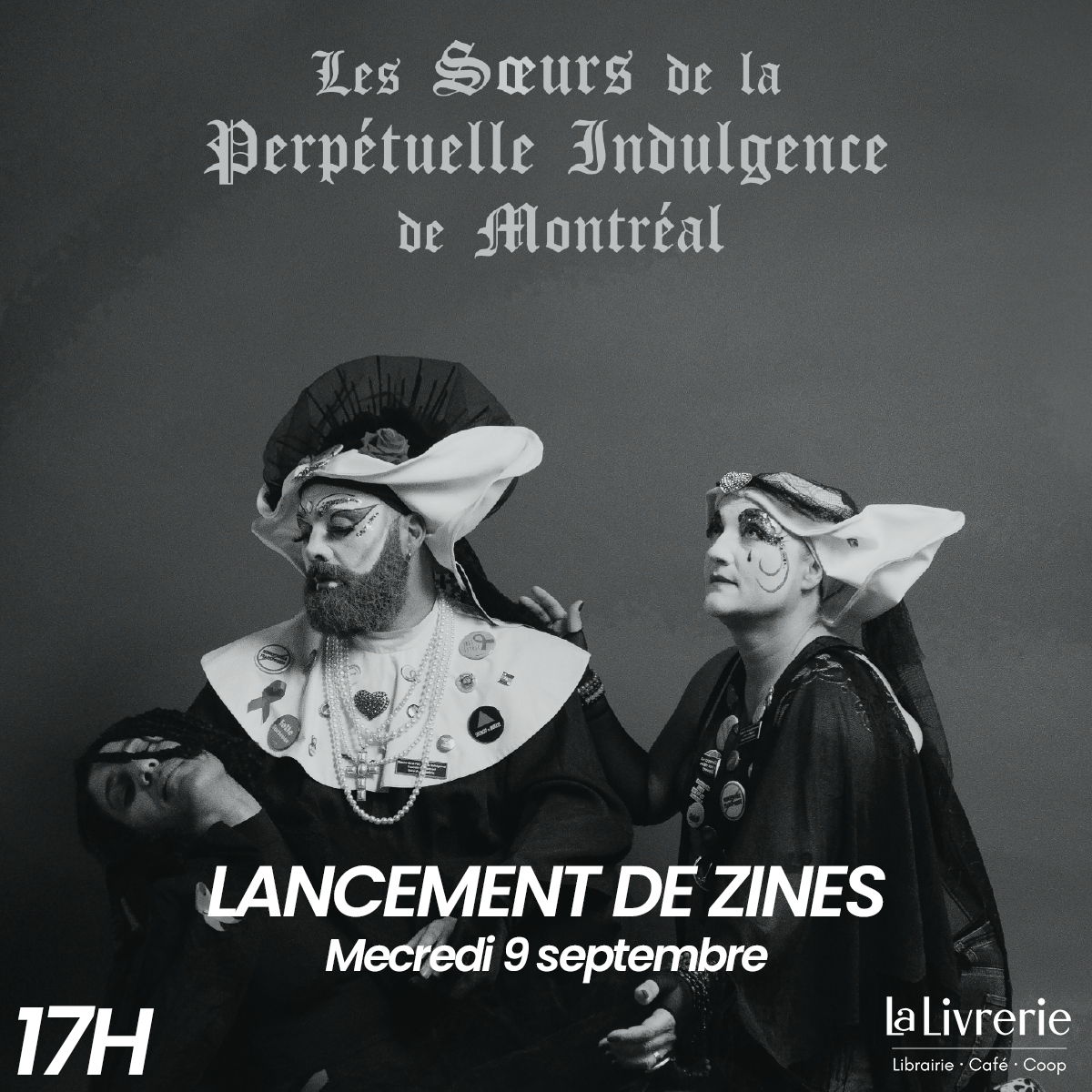 Lancement 3 zines sur/et avec les Soeurs de la perpétuelle indulgence