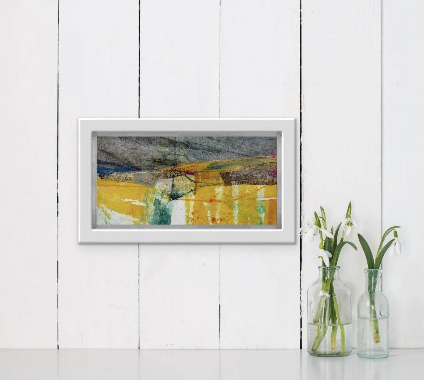 Annie Green, Dark skies over the fields in situ 1.jpg