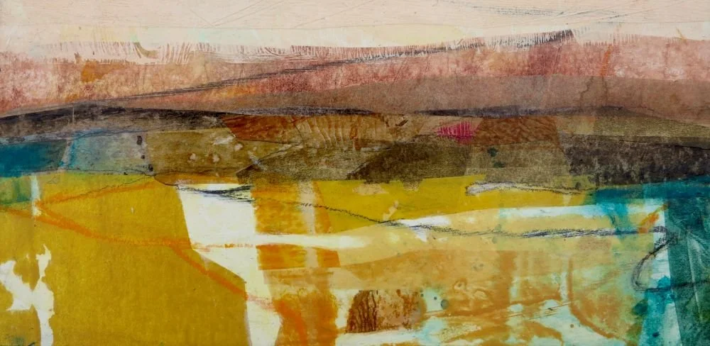 Annie Green, Harvest fields, 30x15cm, mixed media on wood, £225.jpg