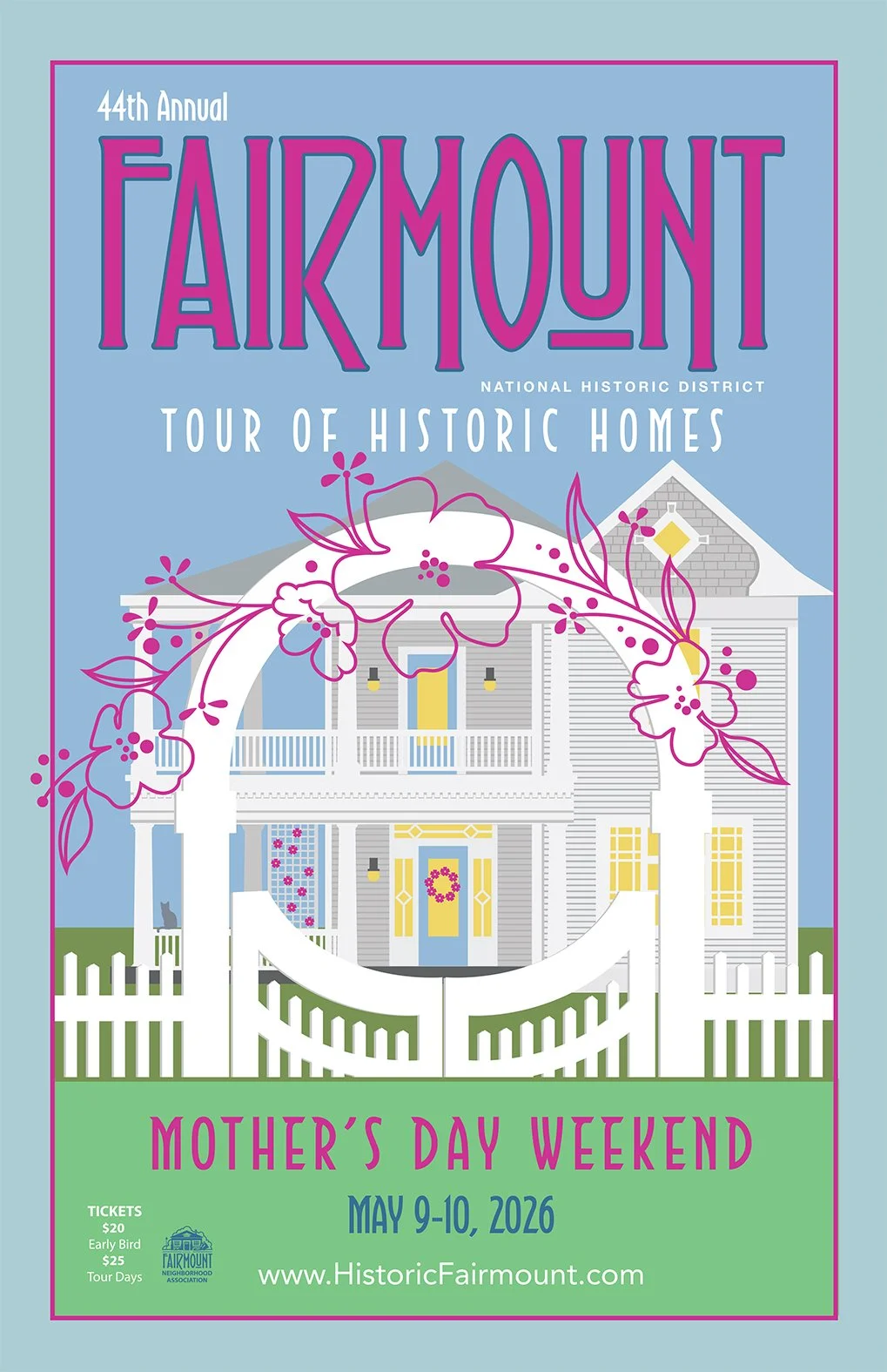 2026 Fairmount Historic District Home Tour Poster design