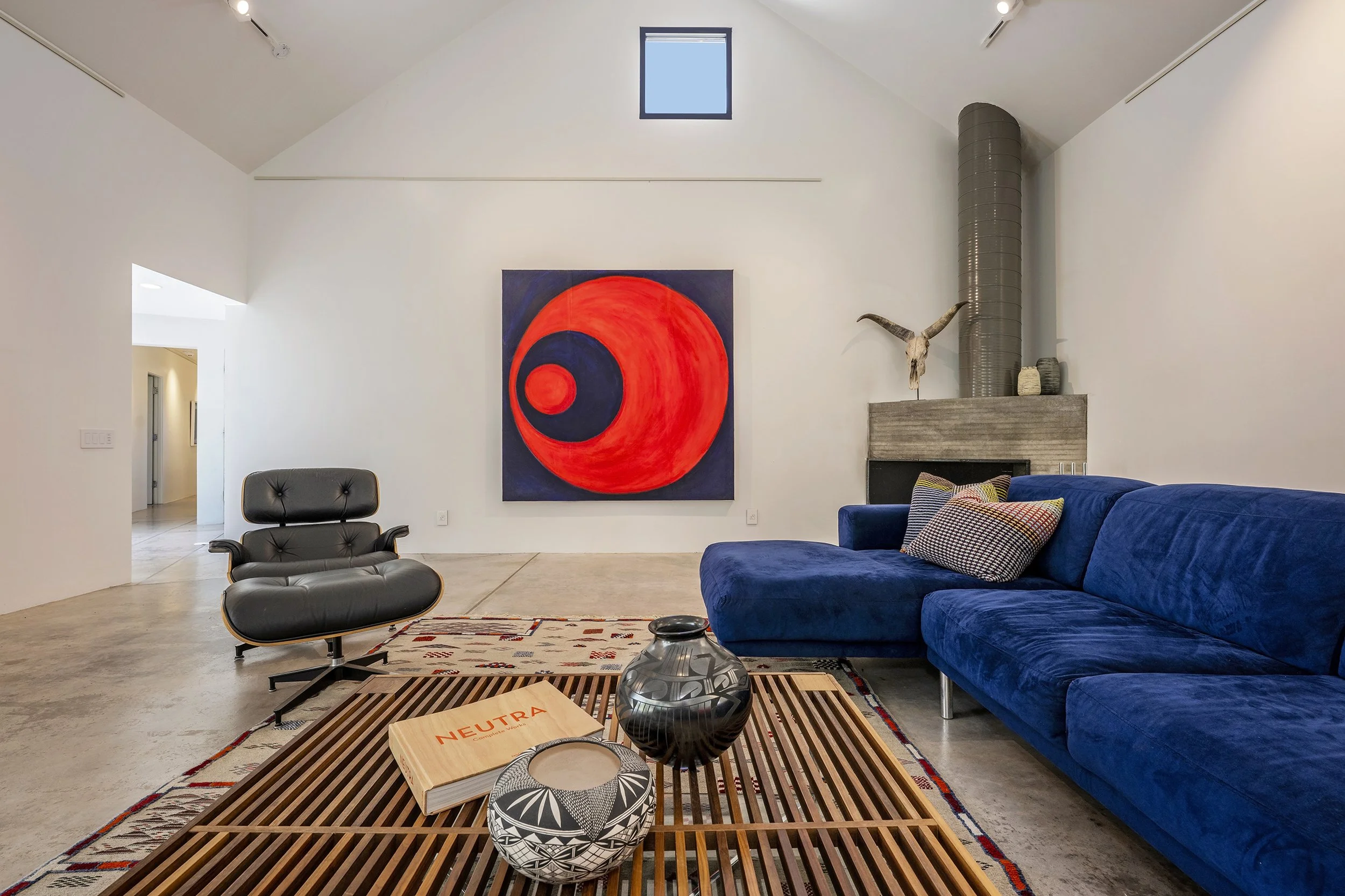Living room of contemporary house in Santa Fe
