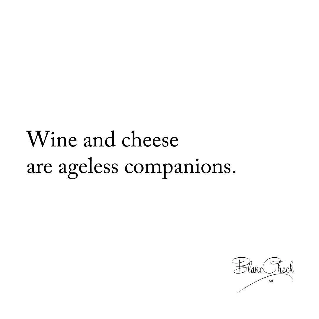 Wine and cheese are ageless companions
&bull;
&bull;
&bull;
#blanccheck #sauvignonblanc #madeinspain #castillalamancha #whitewine #wineoclock #bar #winemoment #blanccheckstyle