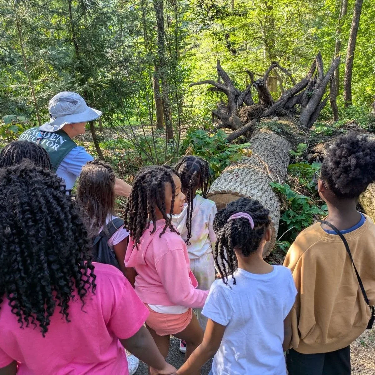 Check out our 3rd graders during their September trip to the @morrisarboretum! 🌿🦋 They explored pollinators, redwoods, and the history of this Philly gem &mdash; and even saw the butterfly statue they helped decorate last year. Our students impress