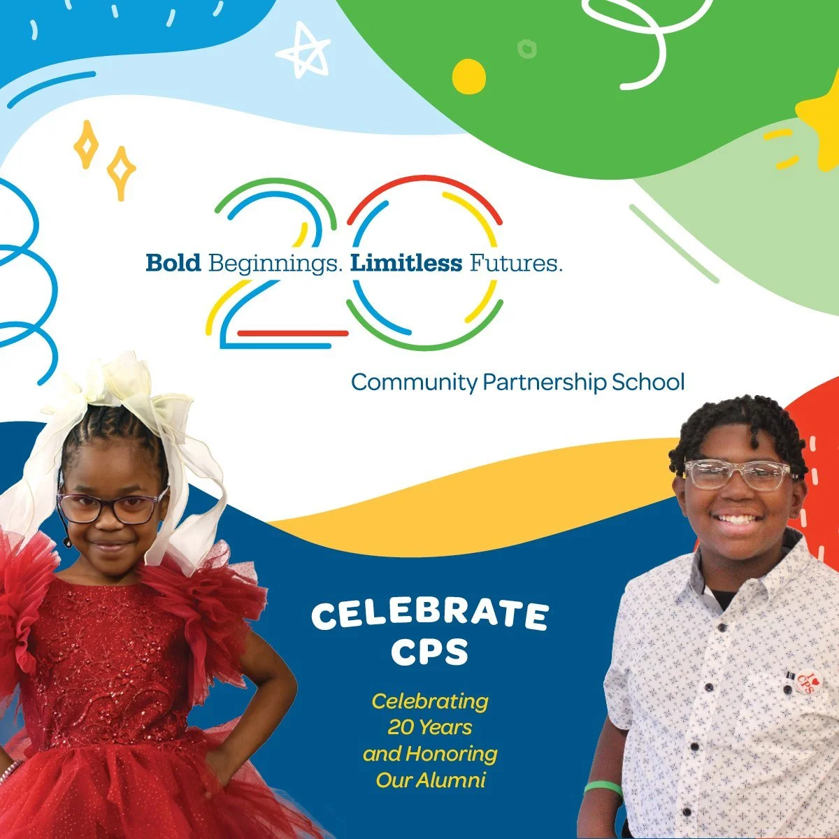 Celebrate 20 years of Community Partnership School with us on May 21st at Fairmount Water Works as we honor our incredible graduates and the life-changing impact of CPS. 

Join us for an evening of joy, purpose, and community. Tickets and sponsorship