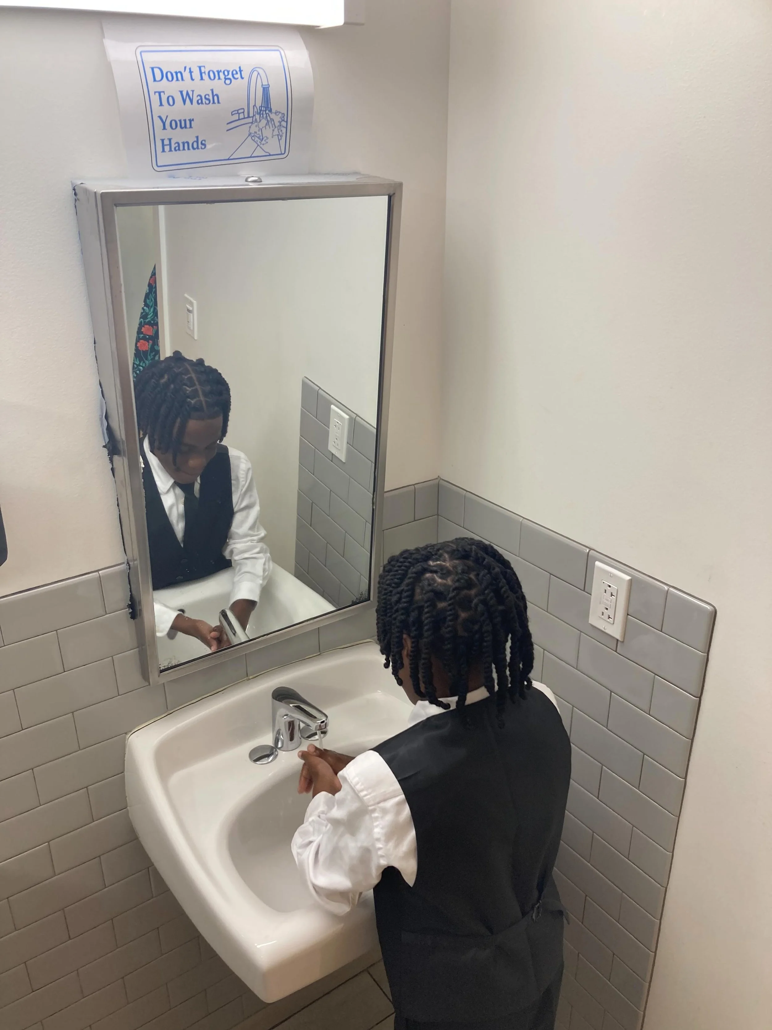 A huge thank you to @kohler for donating the touchless faucets in our school bathrooms! They are a great way to promote cleanliness and save water. We are always grateful for local organizations such as Kohler choosing to make a positive impact and g