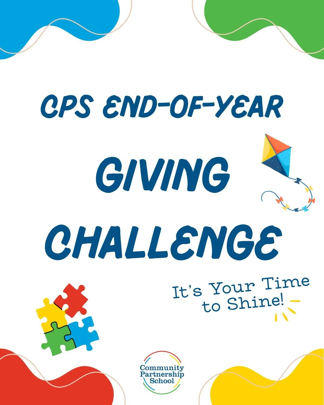 It&rsquo;s your time to shine!🌟

We have launched our End-of-Year Giving Challenge and we need your help to complete it! A few CPS champions have generously contributed $50,000, which can only be unlocked if we receive 200 individual donations to ou
