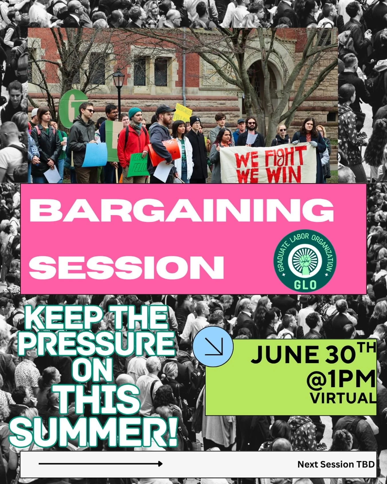 Our Next bargaining Session is tomorrow!  See you all virtually (link in email)