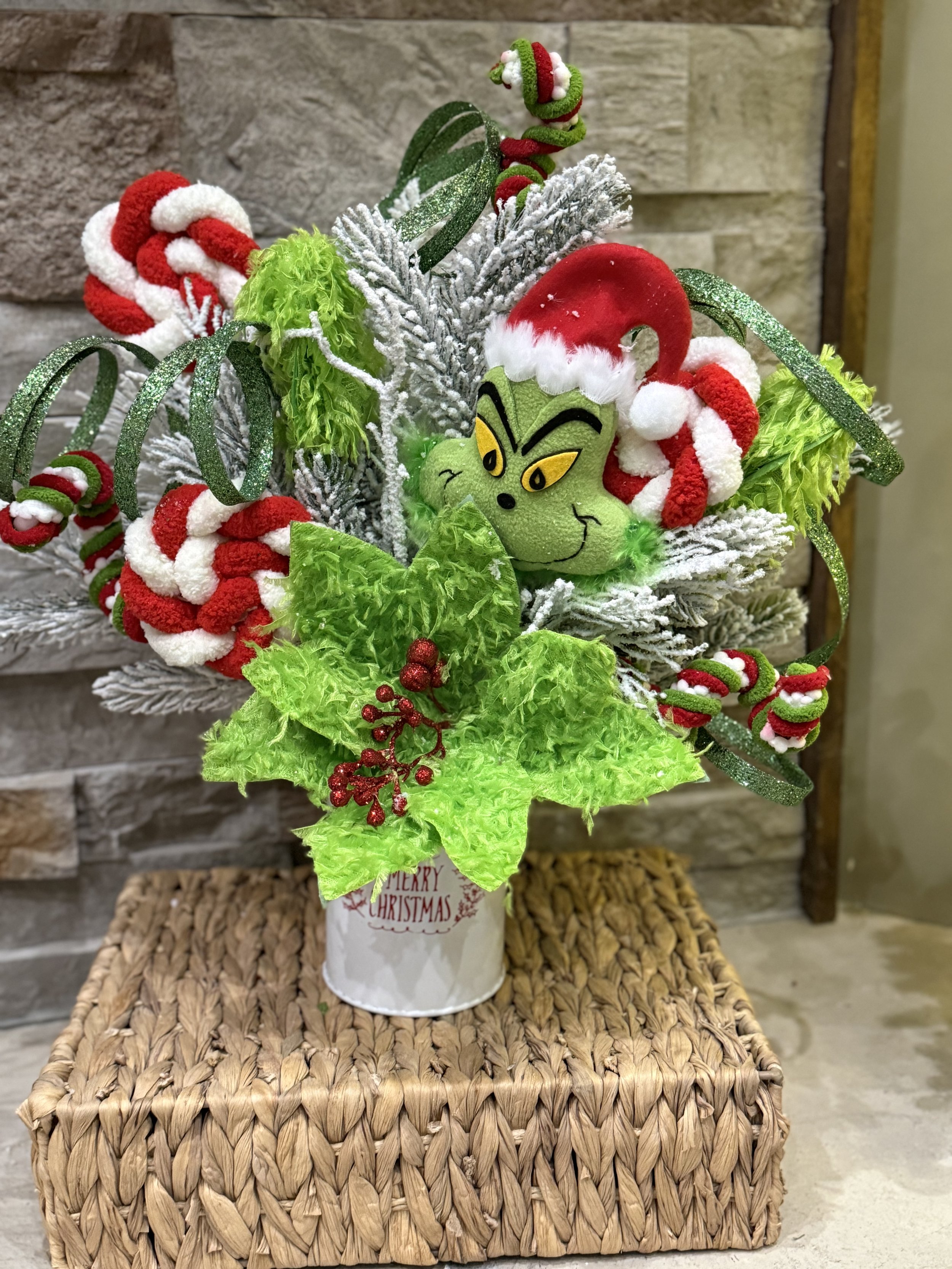 Merry Christmas Grinch Bucket