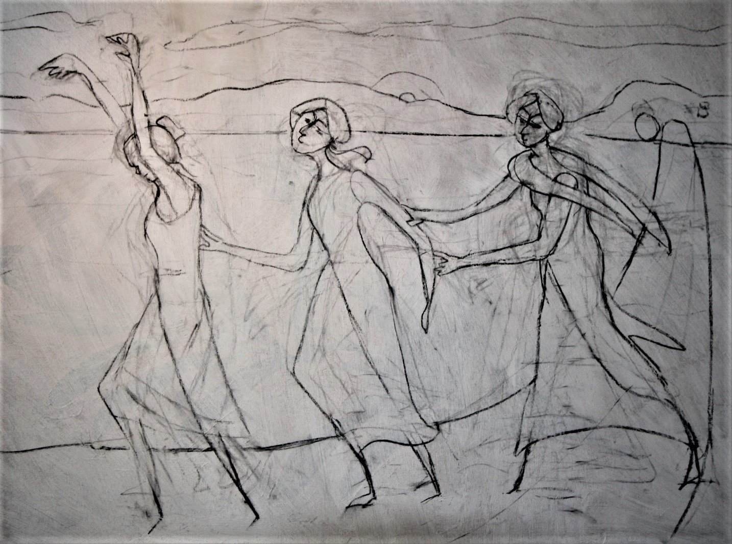 Work in Progress:  "Joanna, Mary and Salome " by Susana Youngsteadt