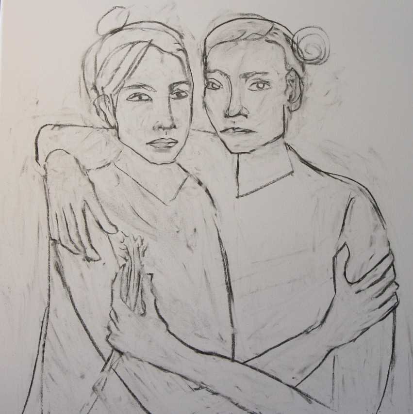 Work in Progress:  "Naomi and Ruth" by Susana Youngsteadt