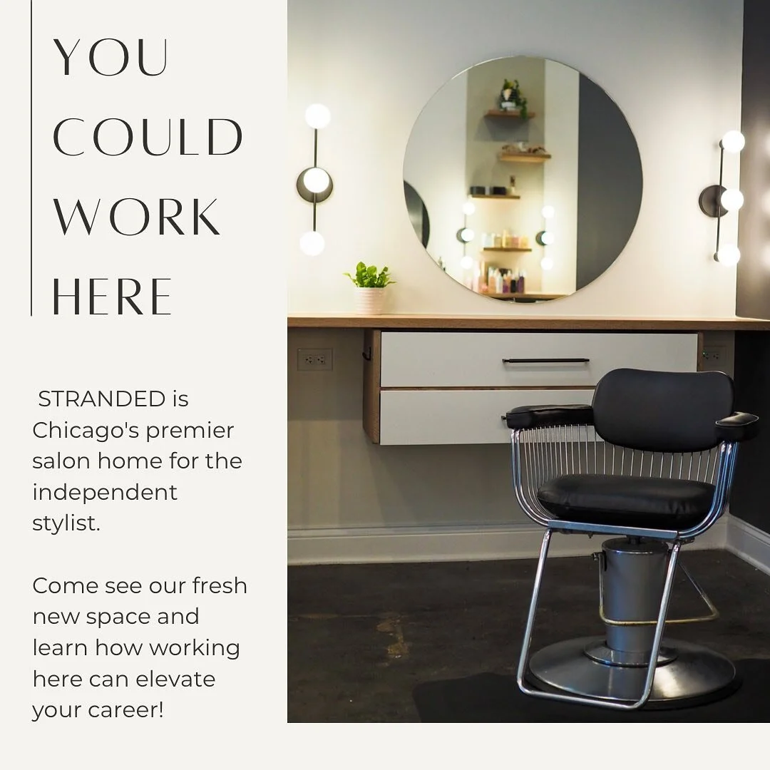It’s time for an upgrade! 
We have one chair available to rent in our newly remodeled Lincoln Park salon. 
Enjoy a full equipped work space with tons of amenities, all in a chill, drama-free environment with other like minded co-workers.
Email
