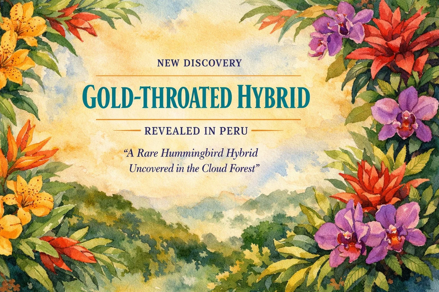 New Discovery: Gold-Throated Hummingbird Hybrid Revealed in Peru