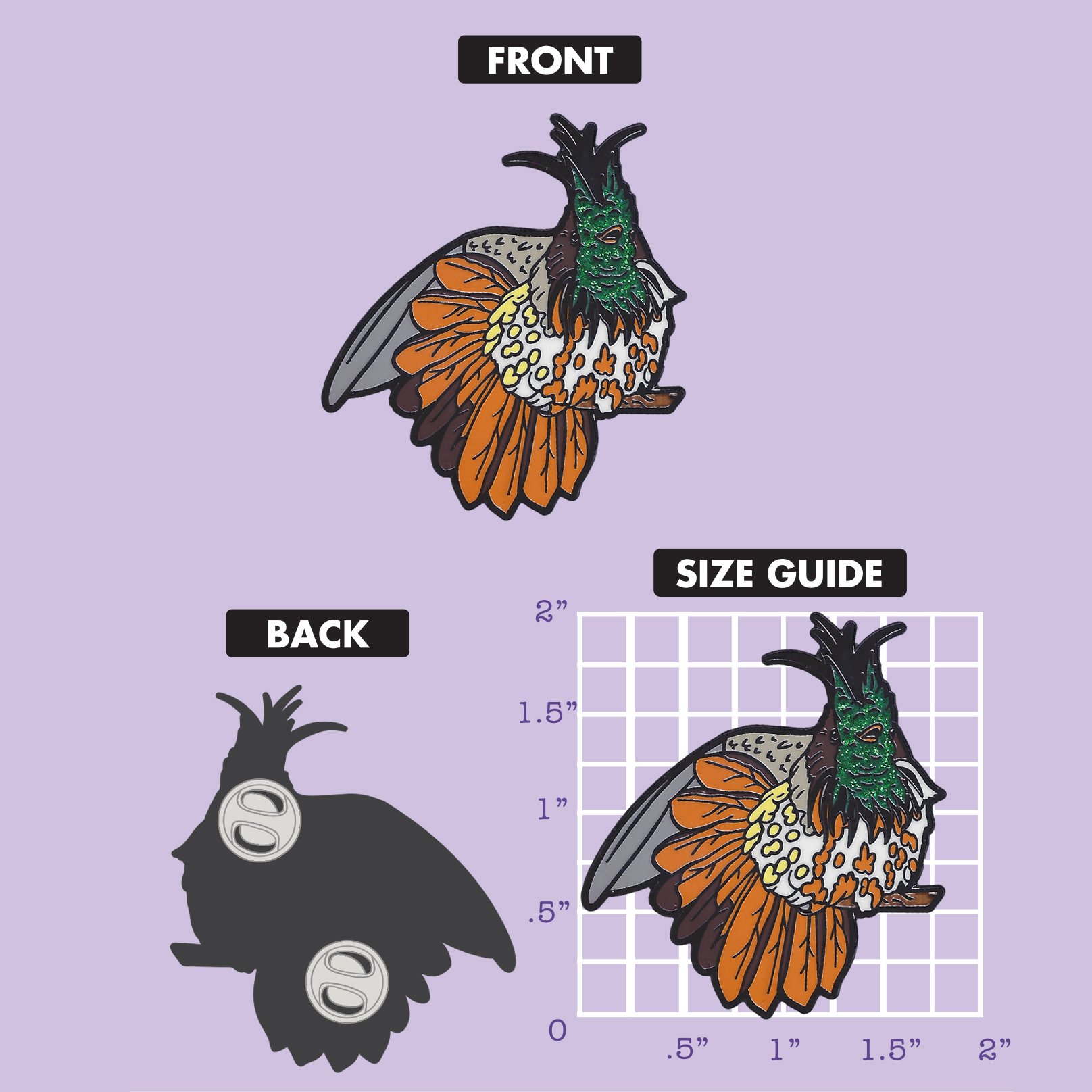Black-crested Coquette GLITTER Pin Size Guide.jpg