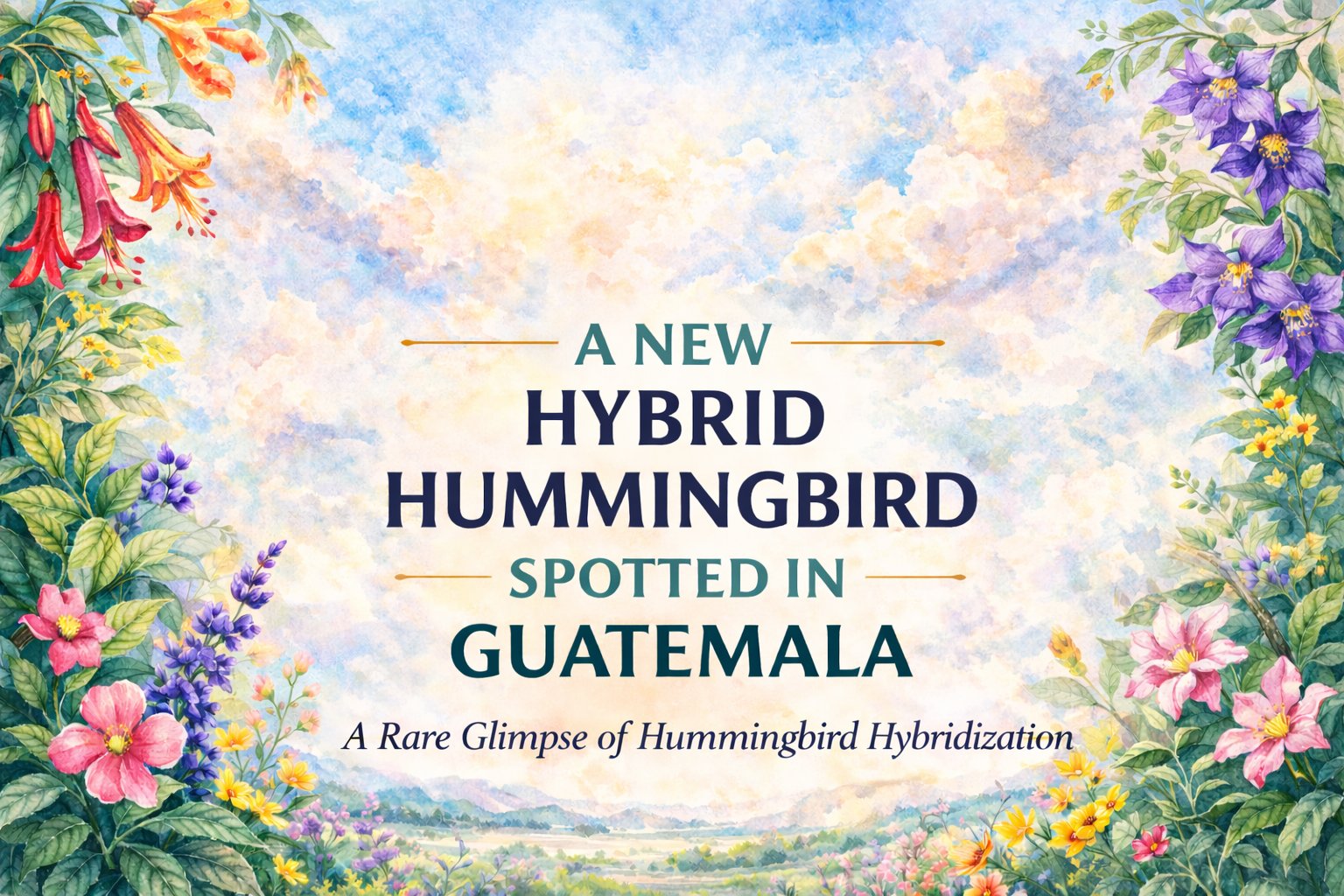 A New Hybrid Hummingbird Spotted in Guatemala