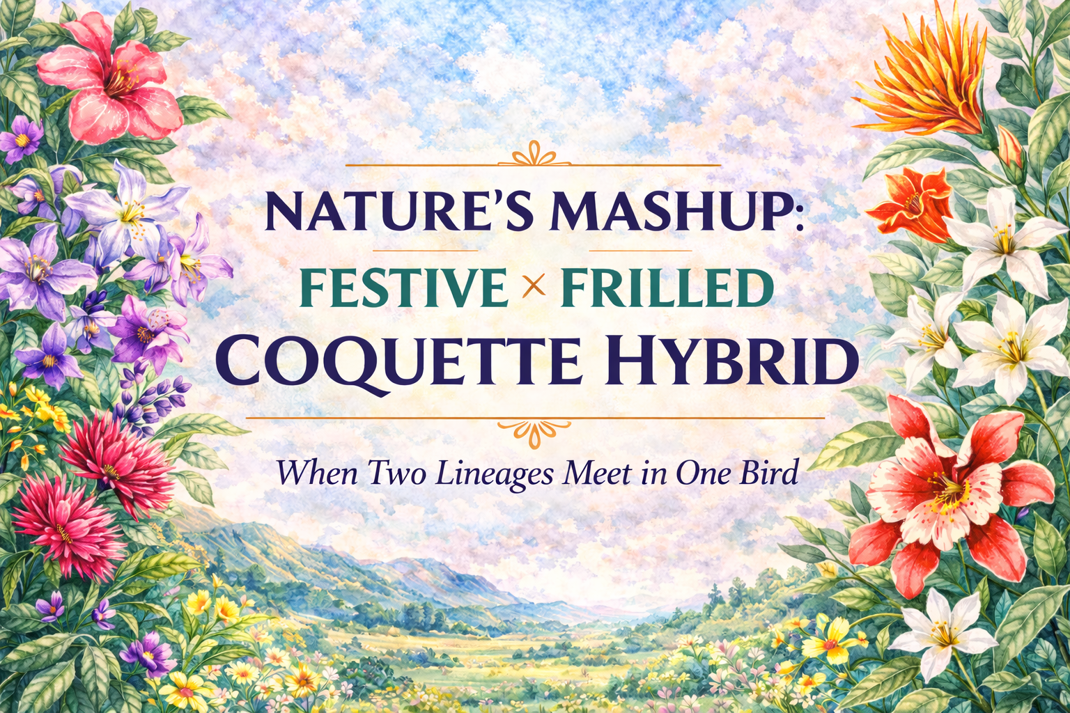 Nature’s Mashup: Festive × Frilled Coquette Hybrid