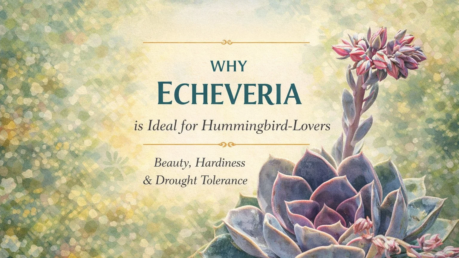 Why Echeveria is Ideal for Hummingbird-Lovers