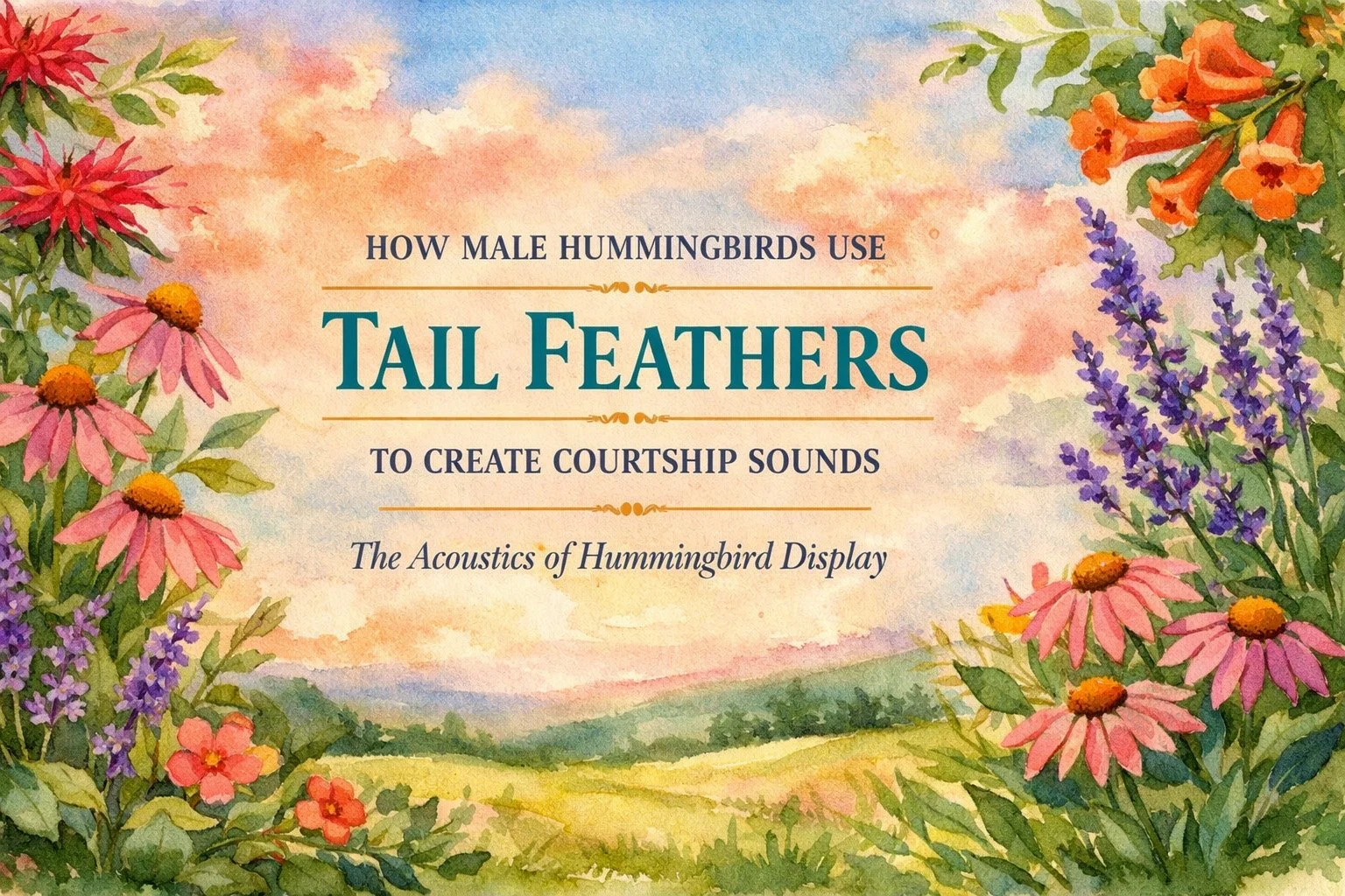 How Male Hummingbirds Use Tail Feathers to Create Courtship Sounds