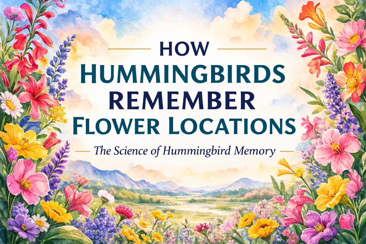 How Hummingbirds Remember Flower Locations