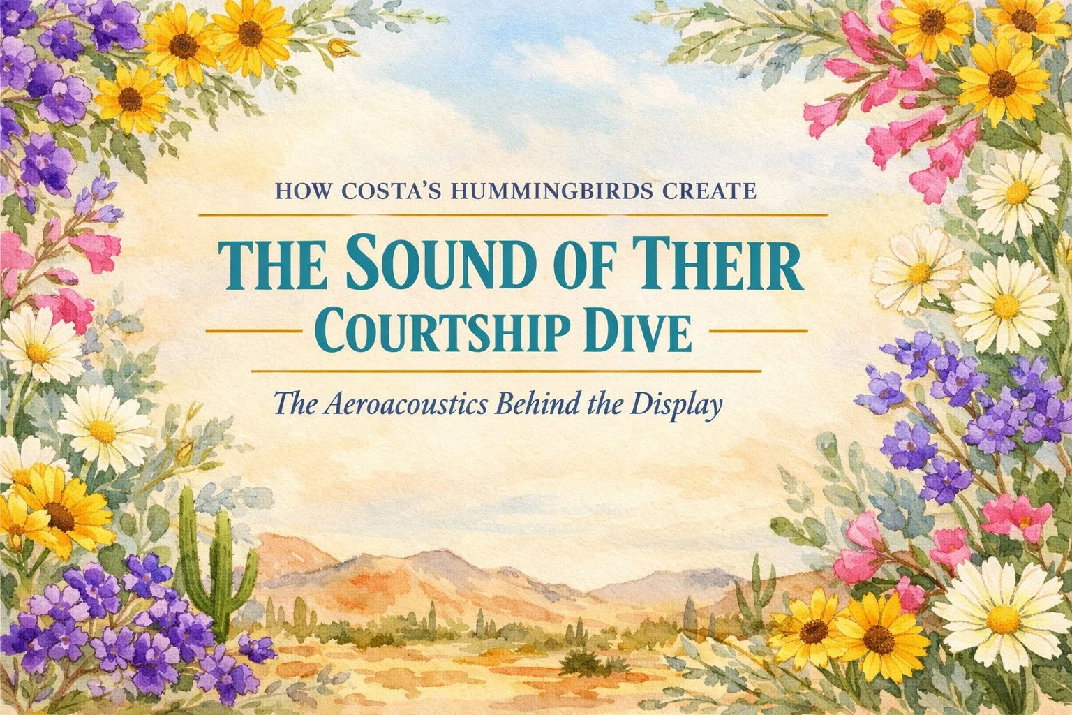 How Costa’s Hummingbirds Create the Sound of Their Courtship Dive