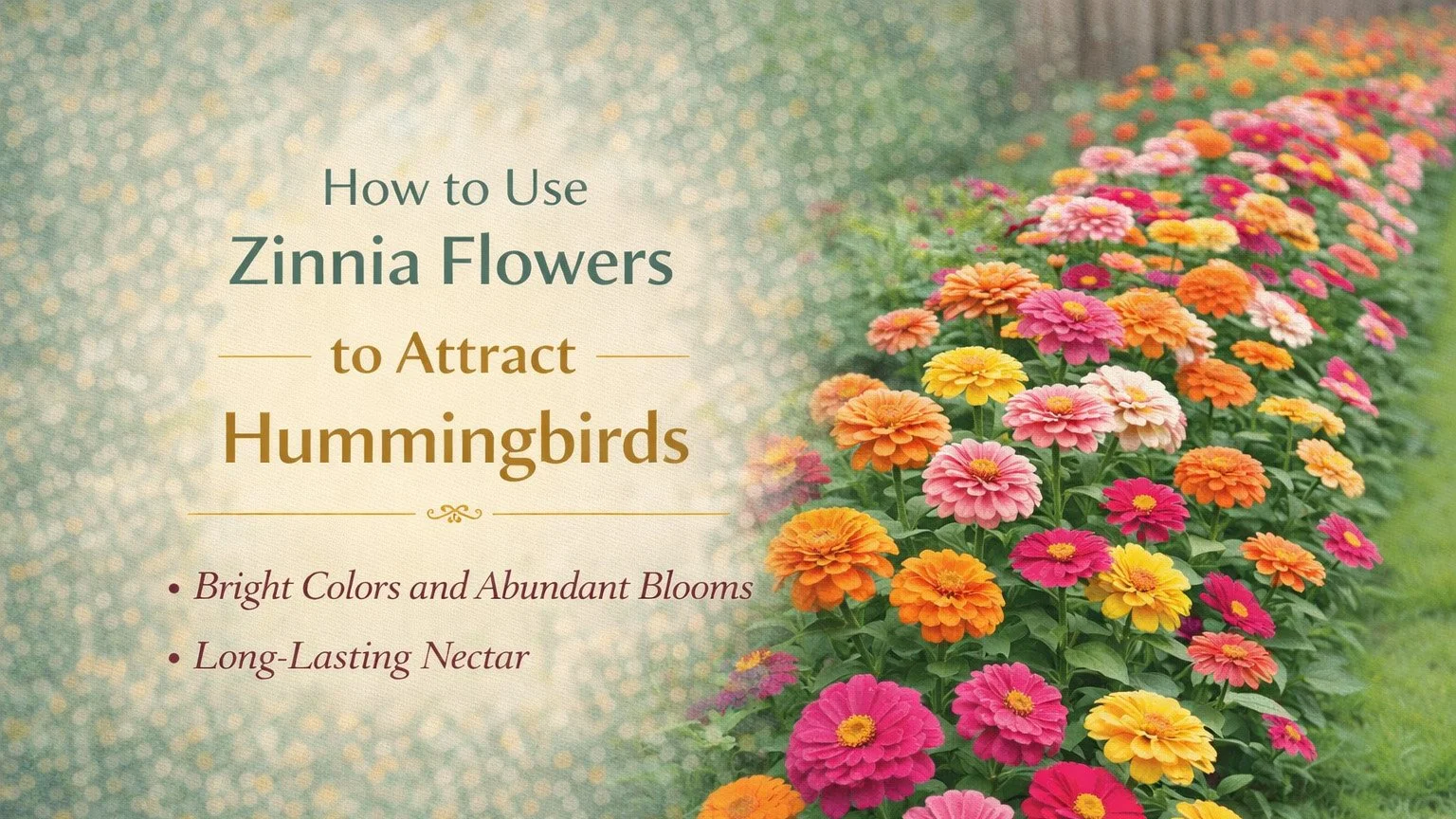 How to Use Zinnia Flowers to Attract Hummingbirds
