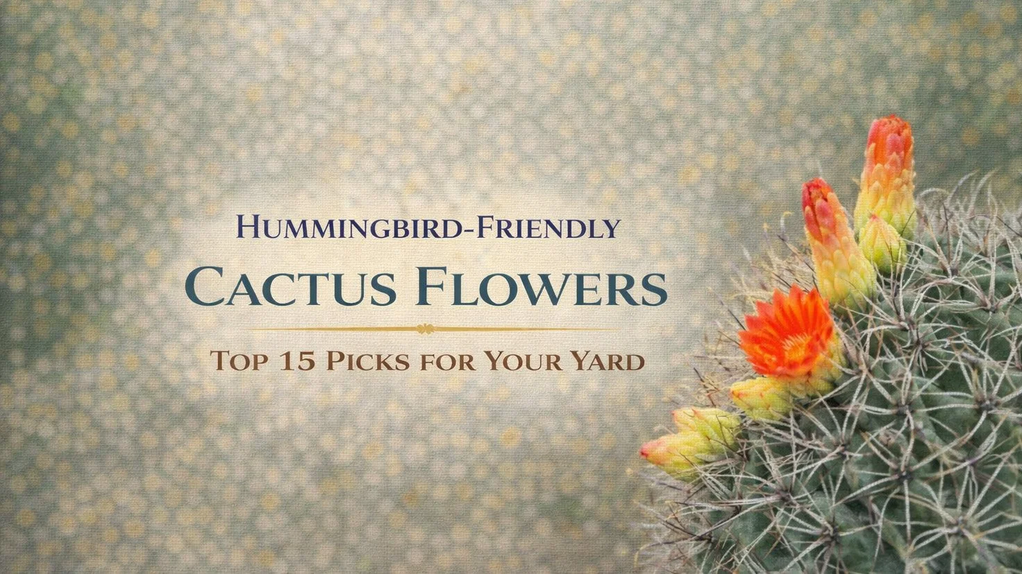 Hummingbird-Friendly Cactus Flowers: Top 15 Picks for Your Yard